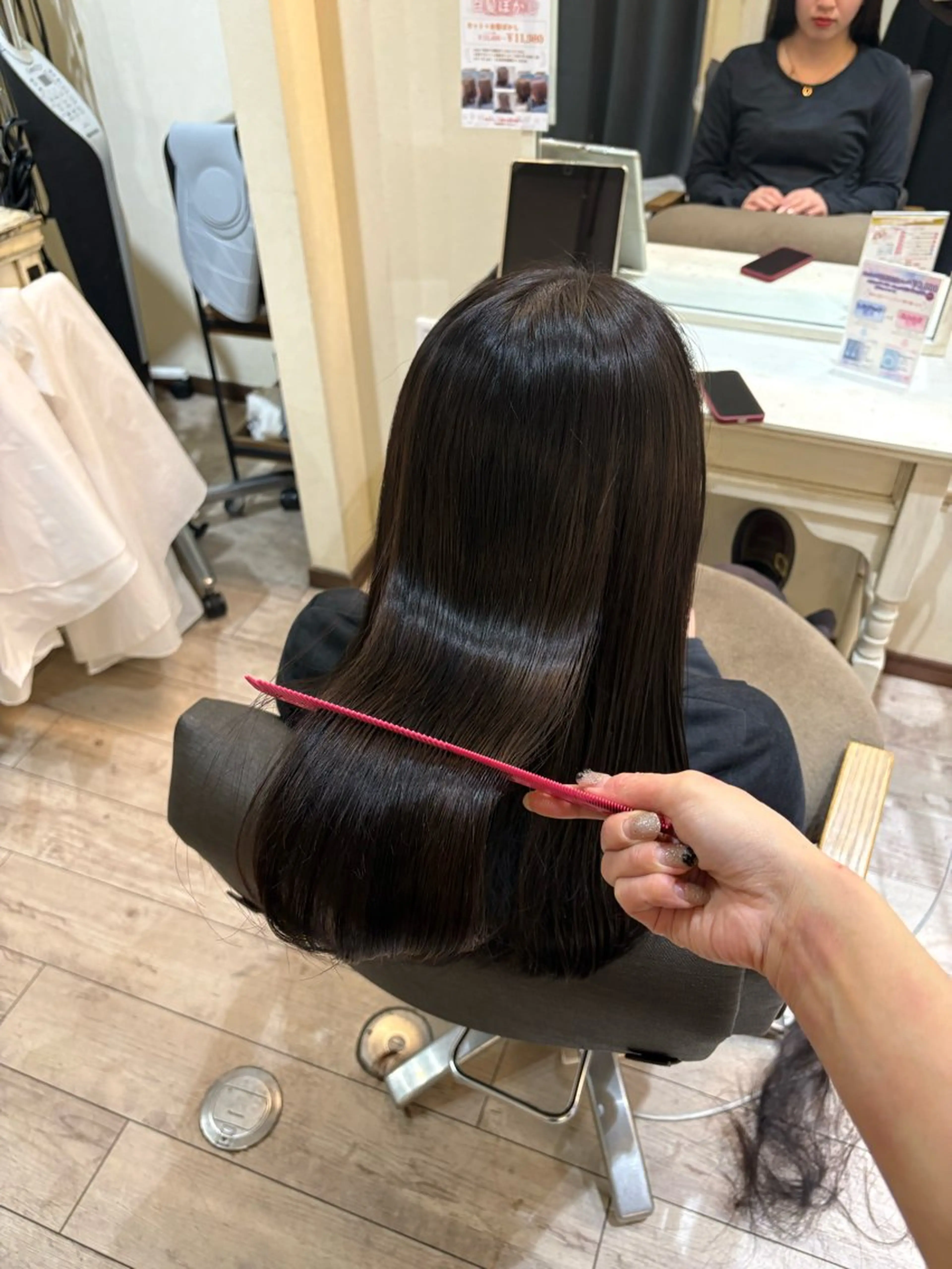 ロング カラー 髪質改善 トリートメント カット ヘアカラー トリートメント 艶カラー/縮毛矯正/ レイヤー/栄/あやかのヘアスタイル