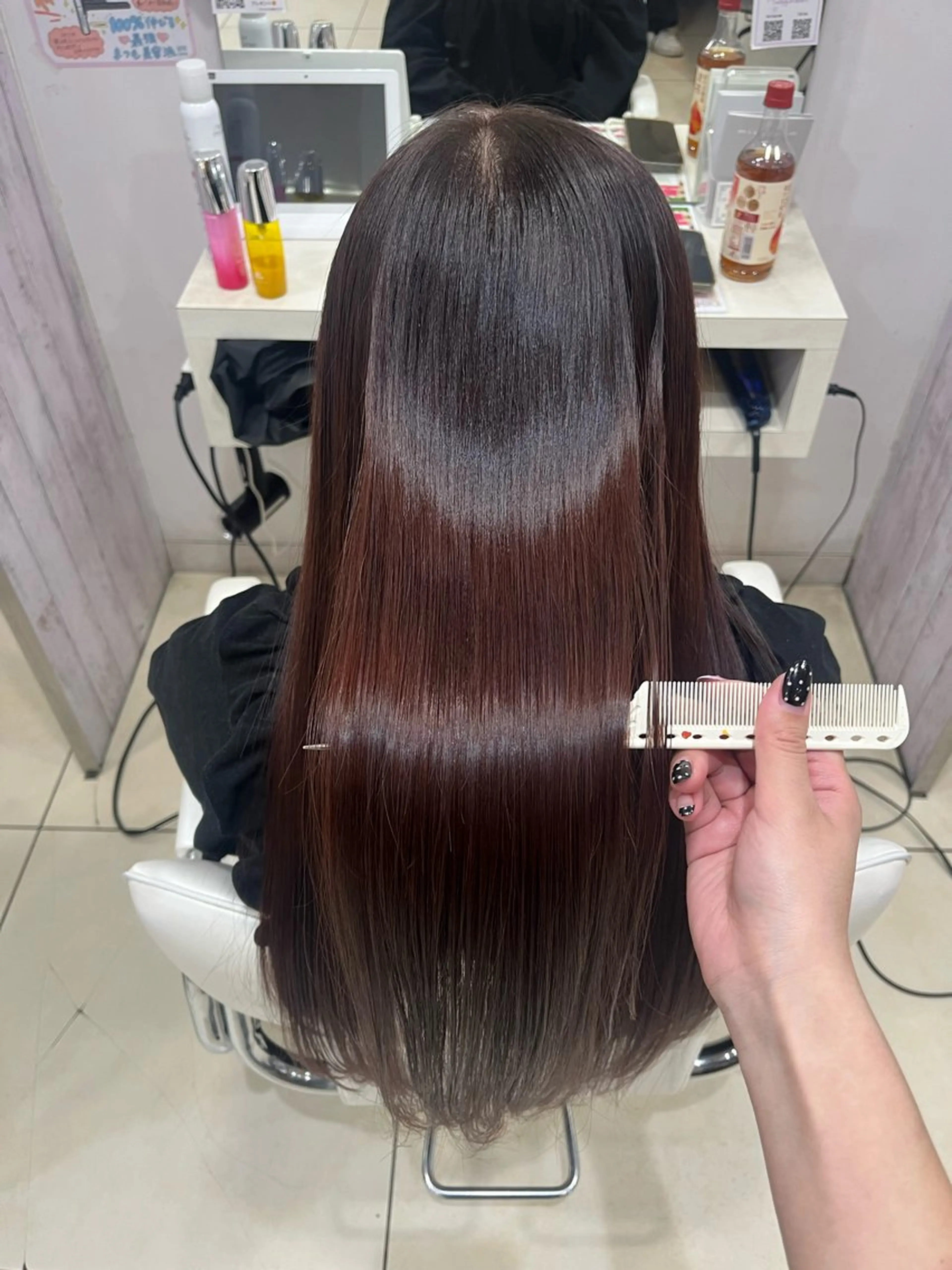 セミロング カット ヘアカラー トリートメント 【髪質改善カラー】 あむ·. ⟡ 🖤のヘアスタイル