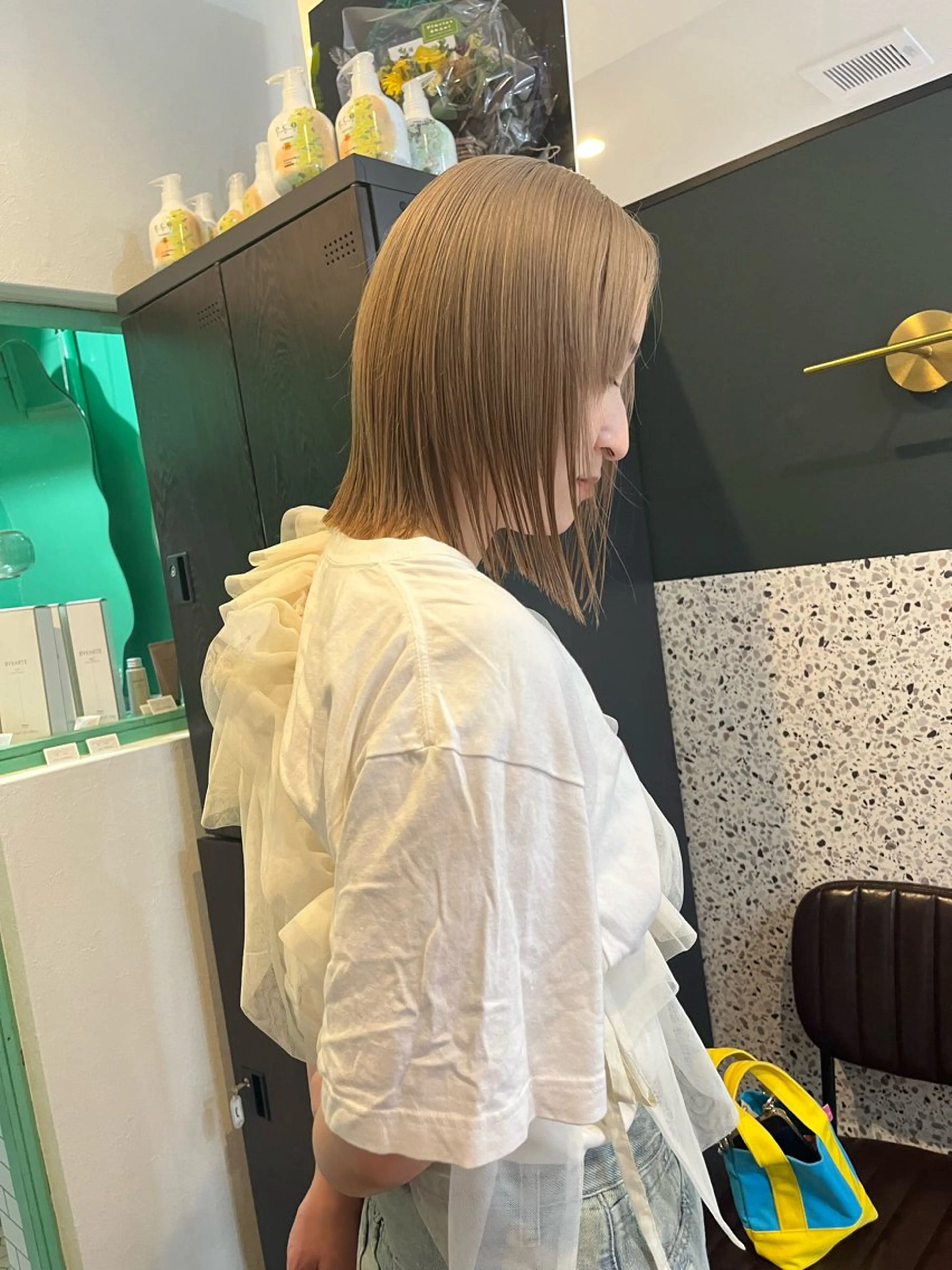 ミディアム カラー 💖艶ハイトーン美髪 改善💖ケンシンのヘアスタイル