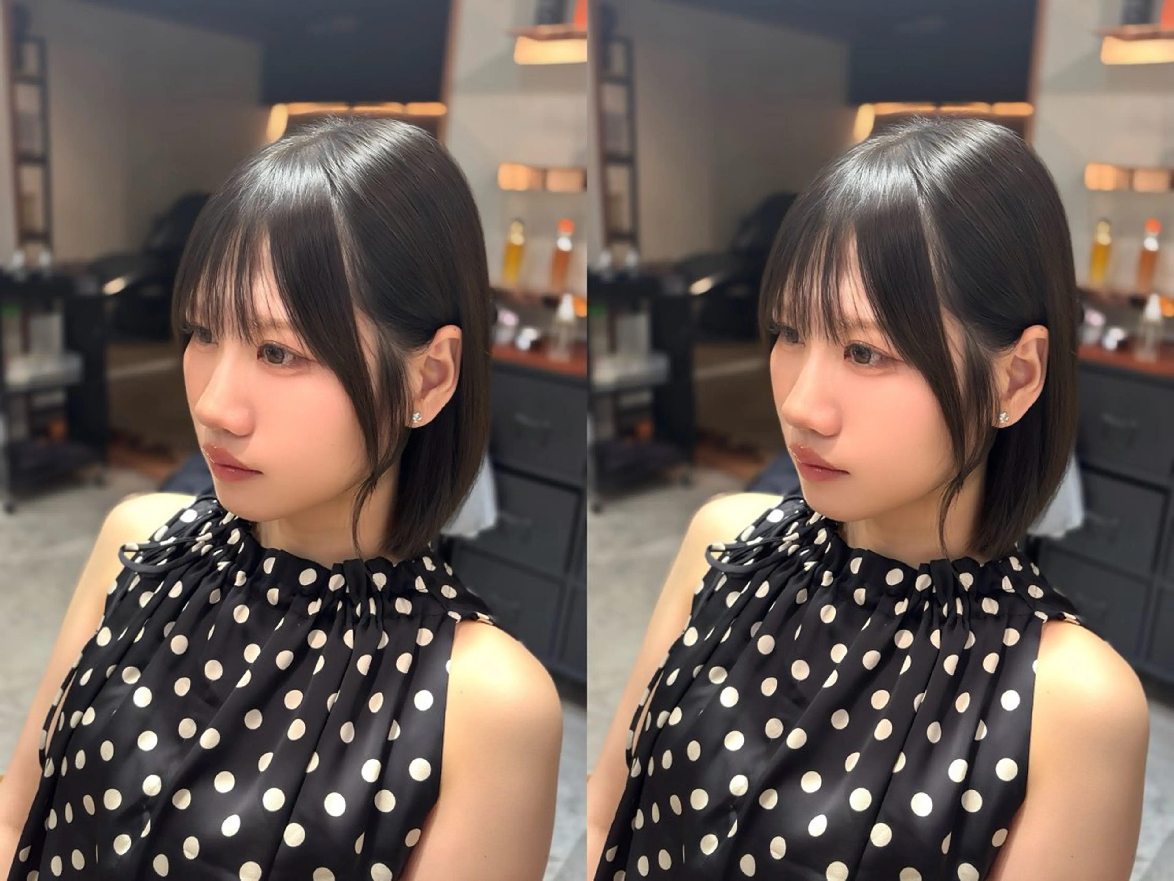 ミディアム カット ヘアカラー トリートメント RYU/レイヤーカッ ト/透明感艶カラー/のヘアスタイル