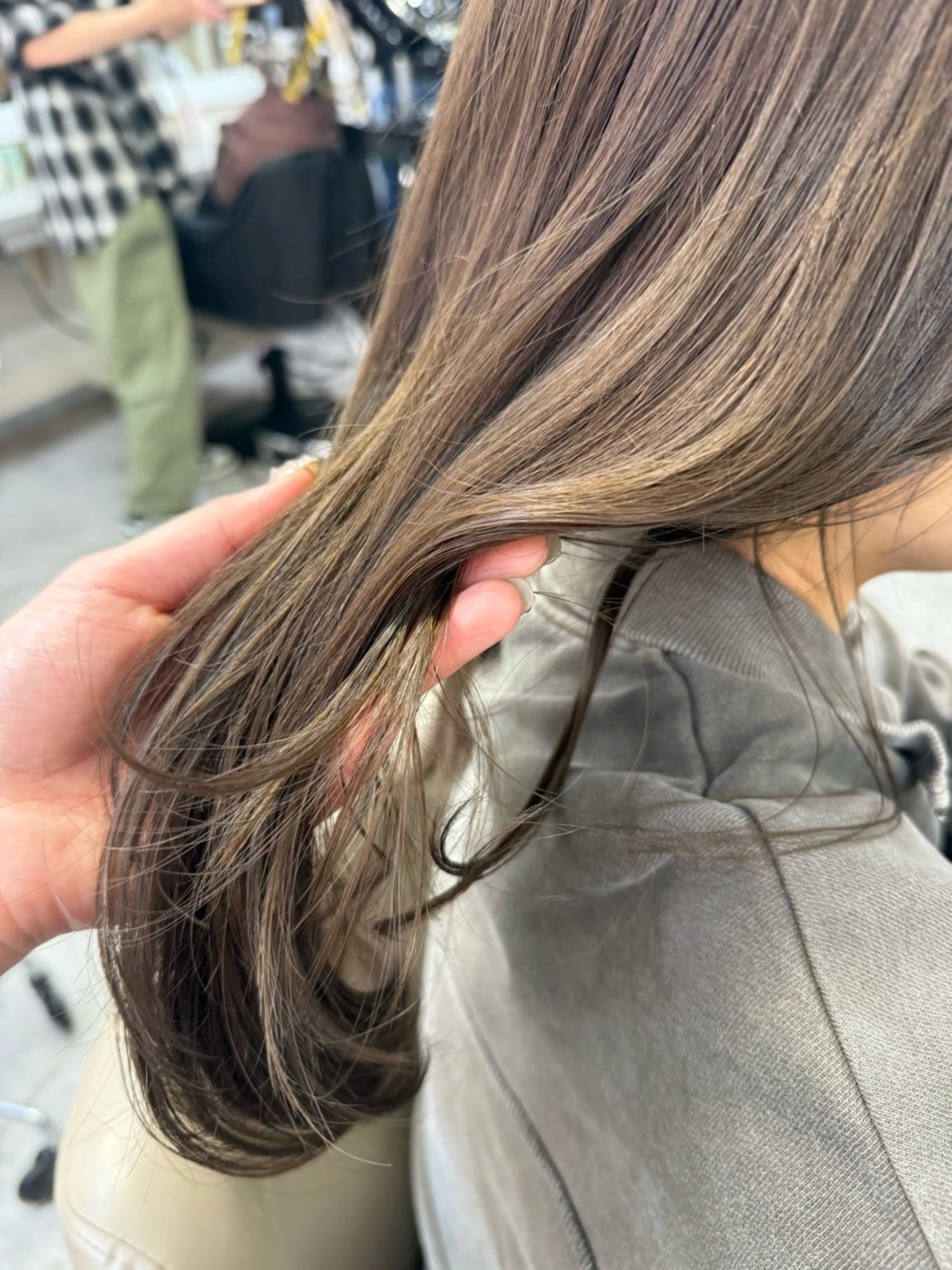 セミロング カラー 韓国風パーマ/ヘア セット/店長みづきのヘアスタイル