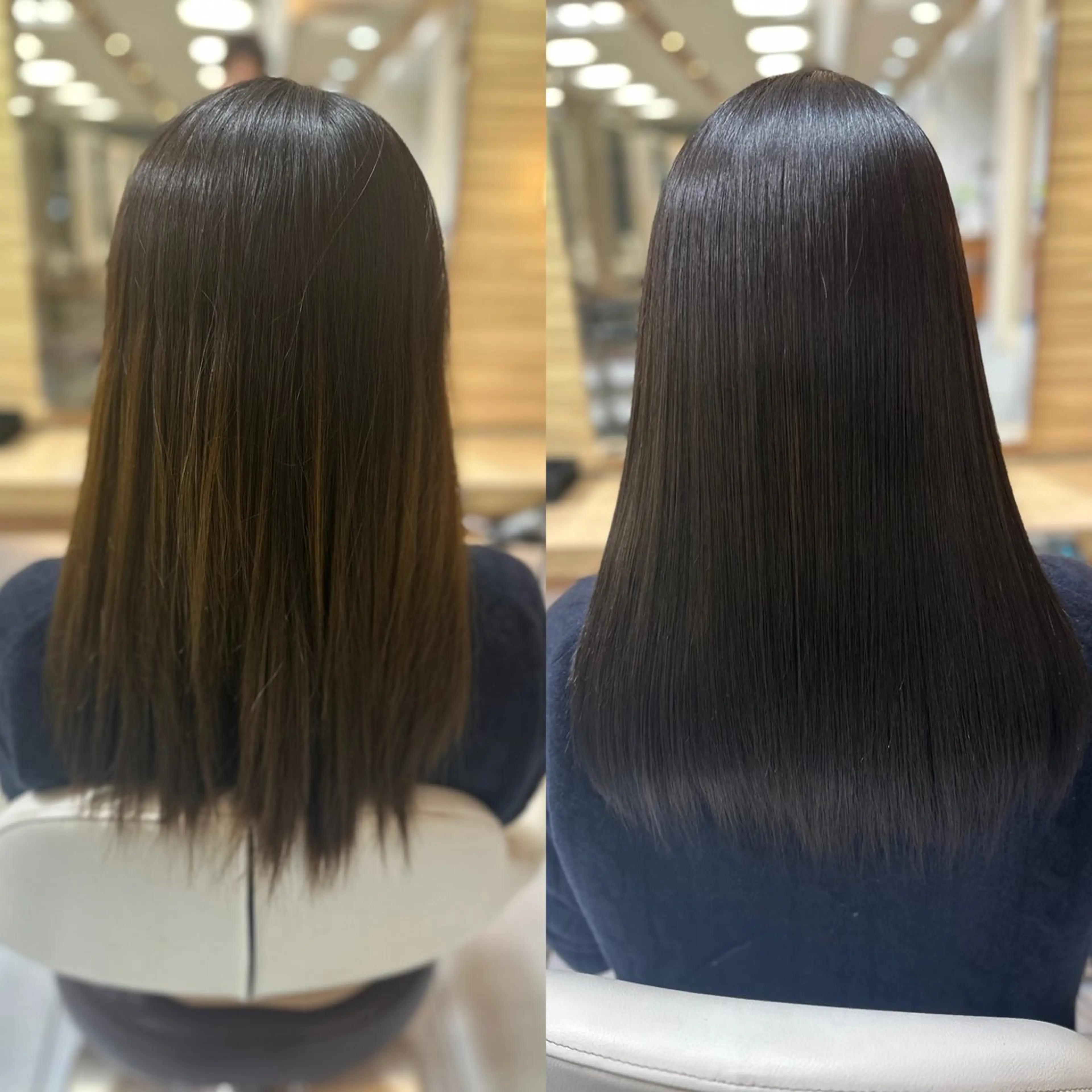 ロング カラー パーマ ヘアカラー 縮毛矯正 トリートメント 髪質改善/縮毛矯正 /レイヤー岡部のヘアスタイル