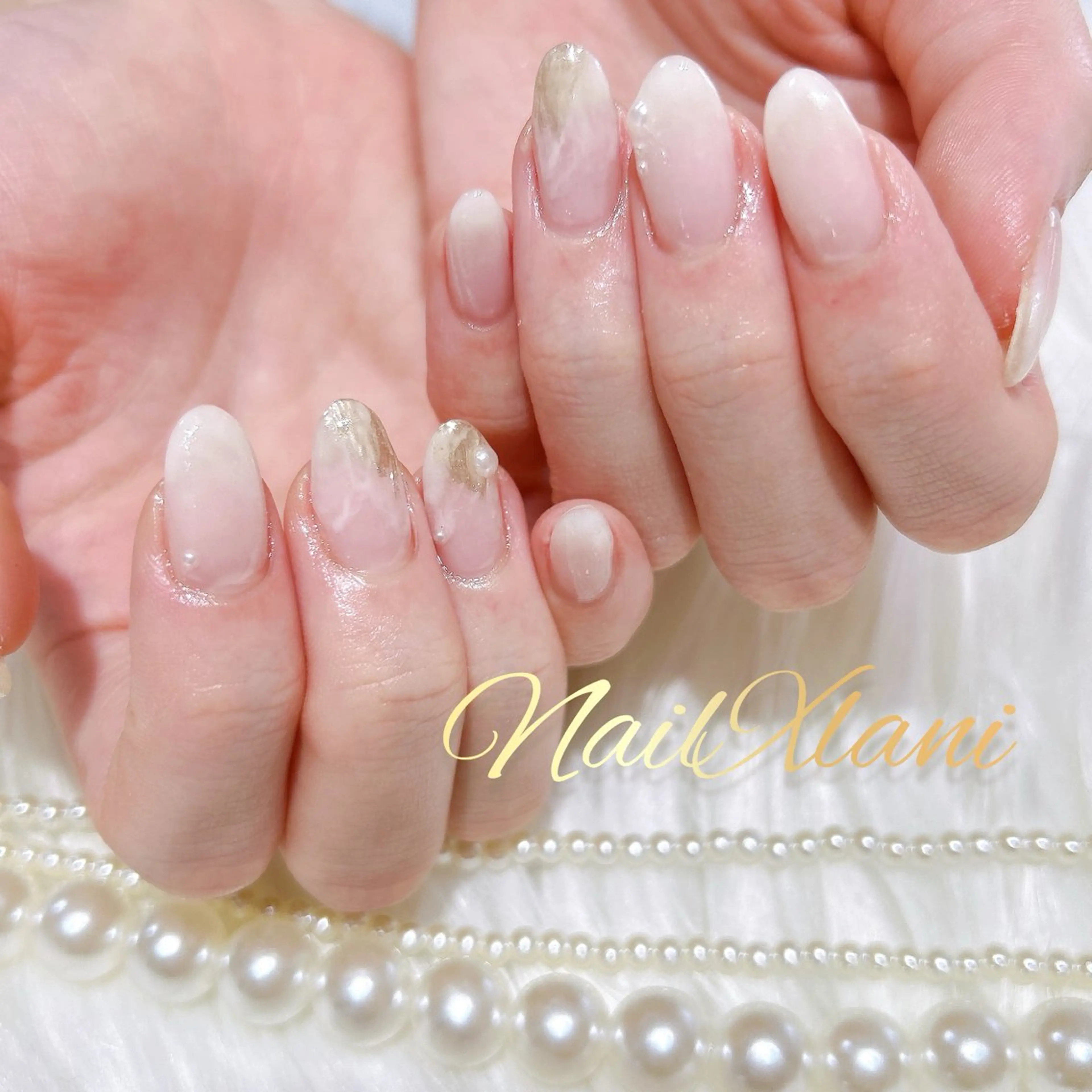 ネイル フットネイル ジェルネイル マグネットネイル パラジェル Nail×Lani 深爪矯正対応◎のネイルデザイン