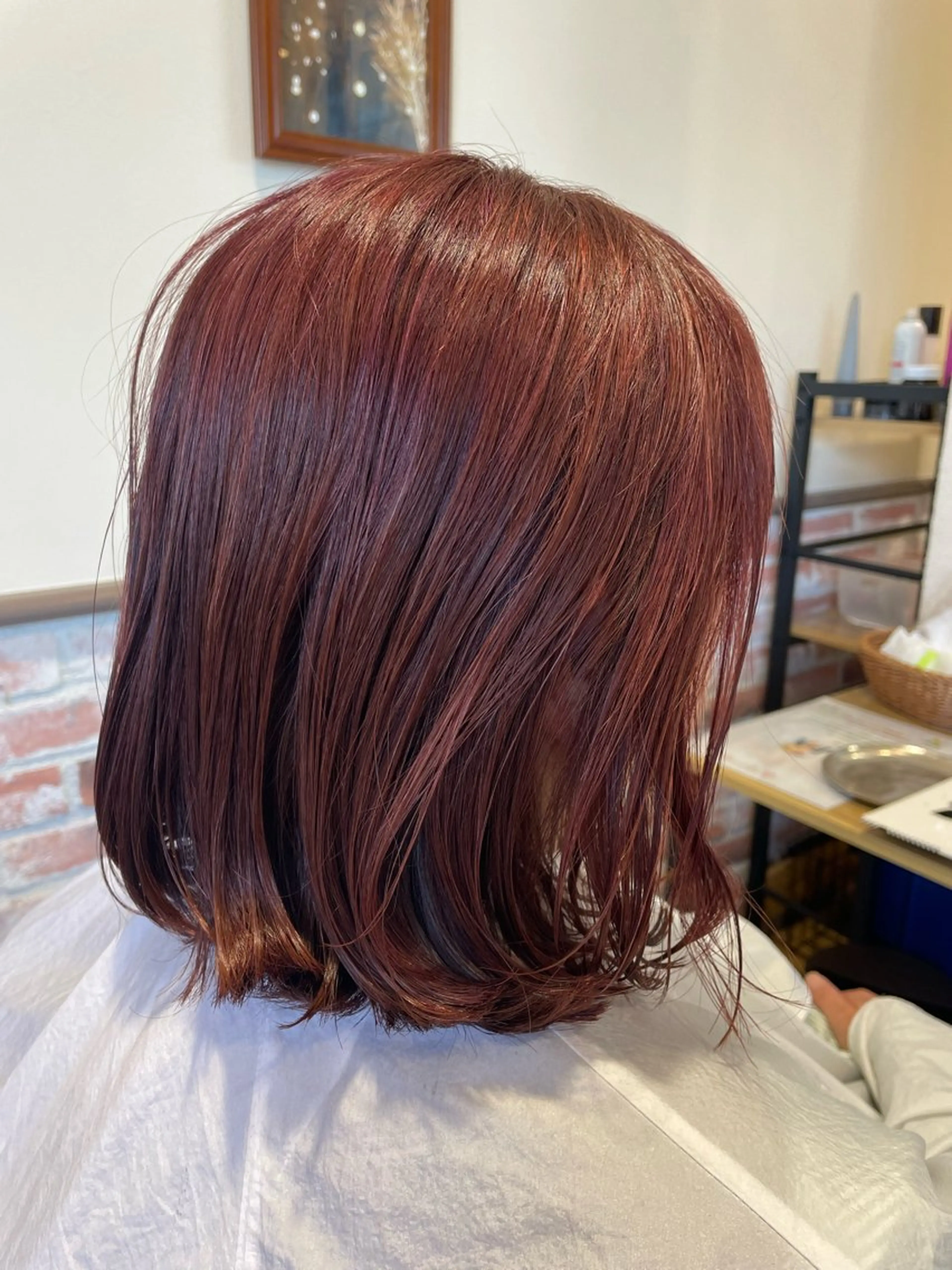 ミディアム カラー ブリーチ ブリーチなしカラー ピンクカラー YUSICA  所沢 イマムラ✳︎✴︎のヘアスタイル