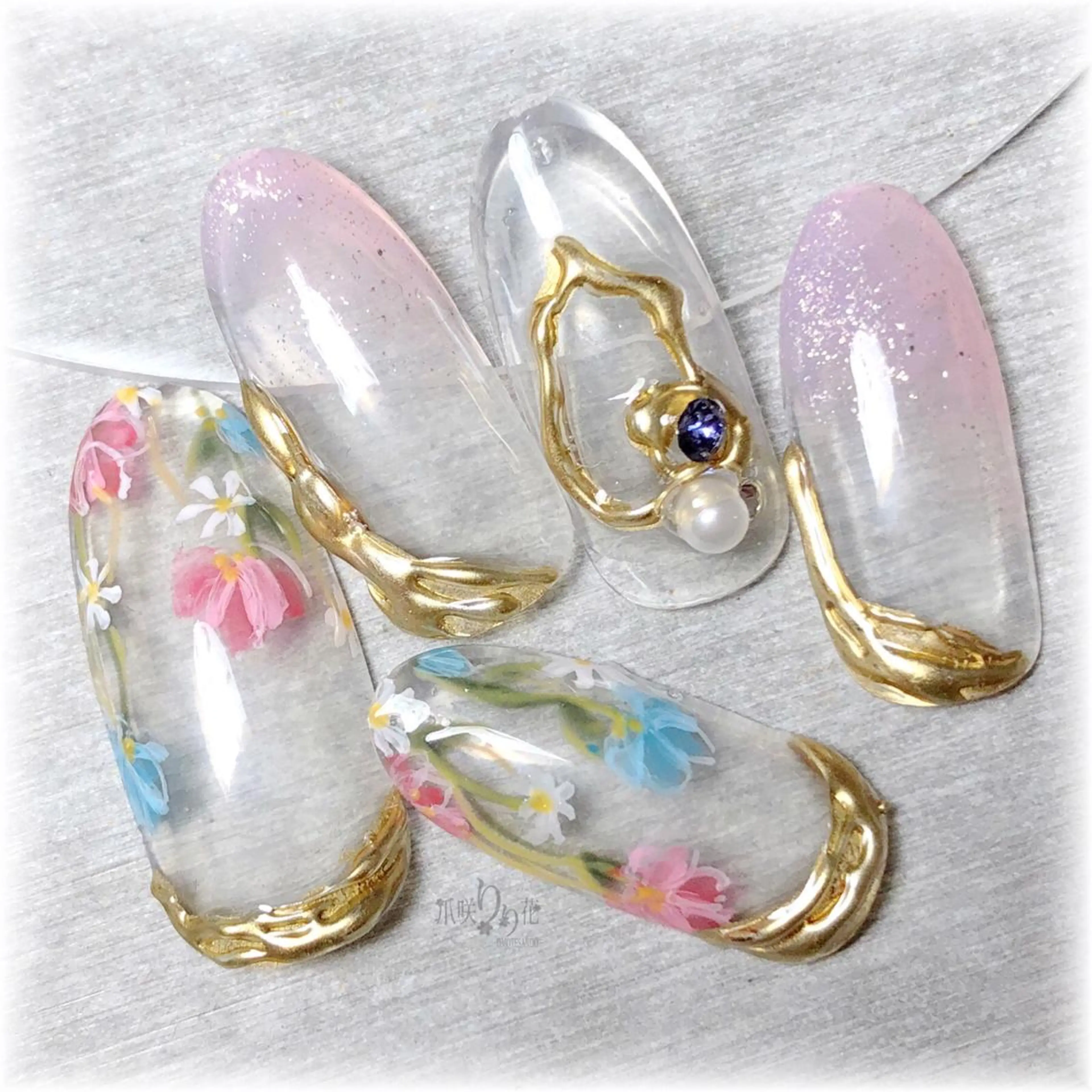 ネイル ハンドネイル ハンドケア 爪咲 りり花のネイルデザイン