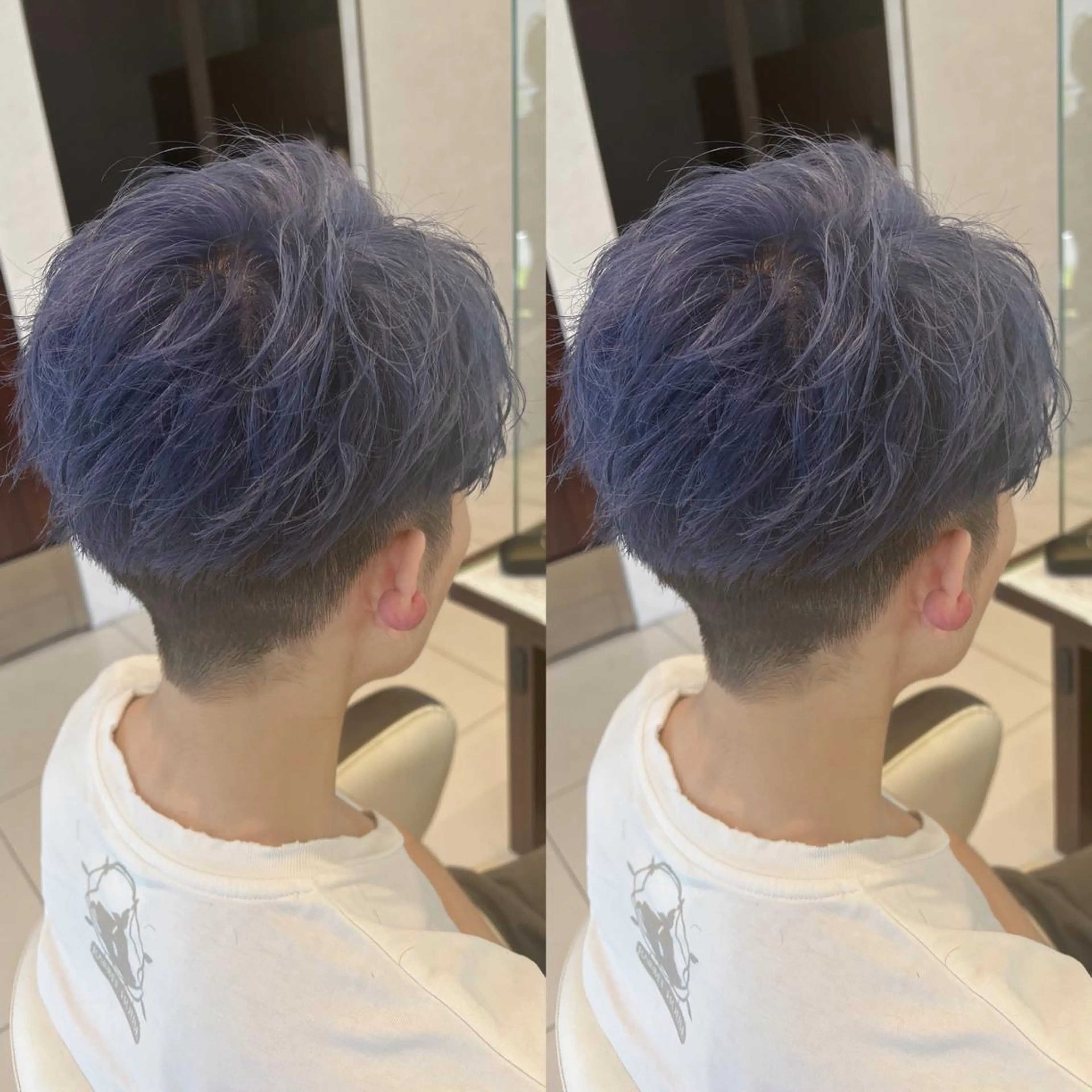 カラー ブルーカラー ラベンダーカラー シルバー earth甲府昭和店 東　允のヘアスタイル