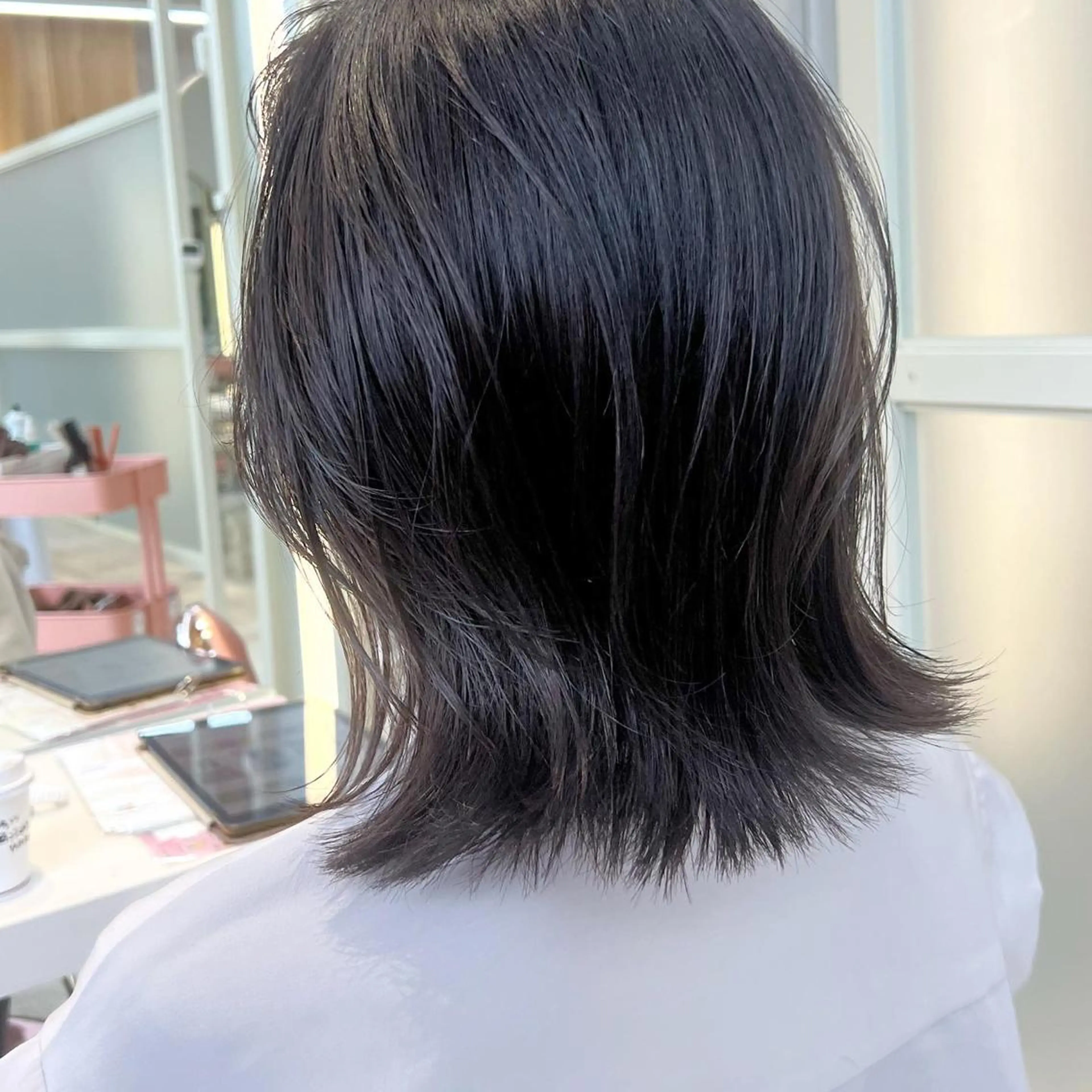 ミディアム カラー カット ヘアカラー トリートメント レイヤー専門家 ダブルカラー修のヘアスタイル