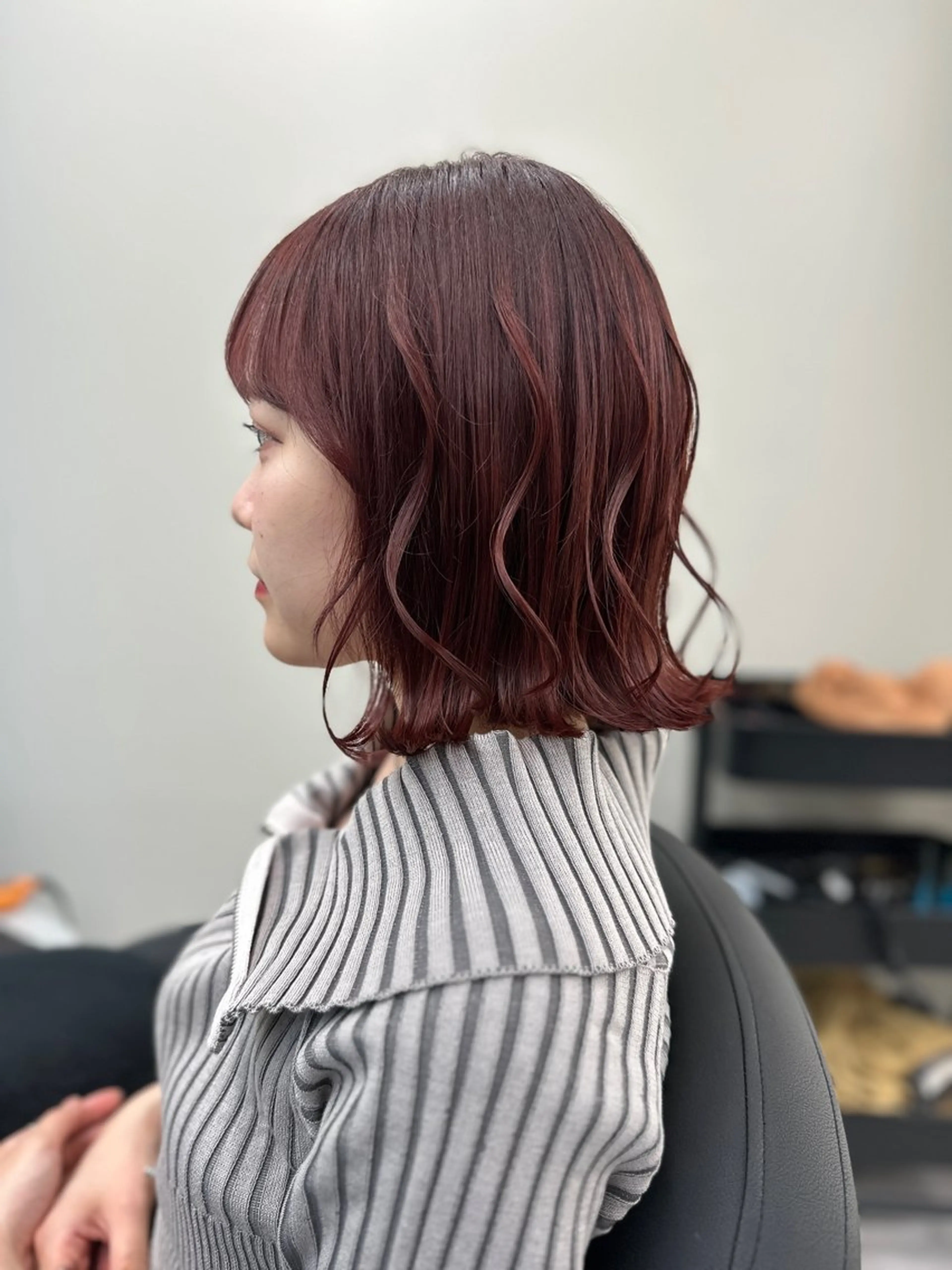 ショート カラー ボブ Itsuki/心斎橋 髪質改善/暗髪カラーのヘアスタイル