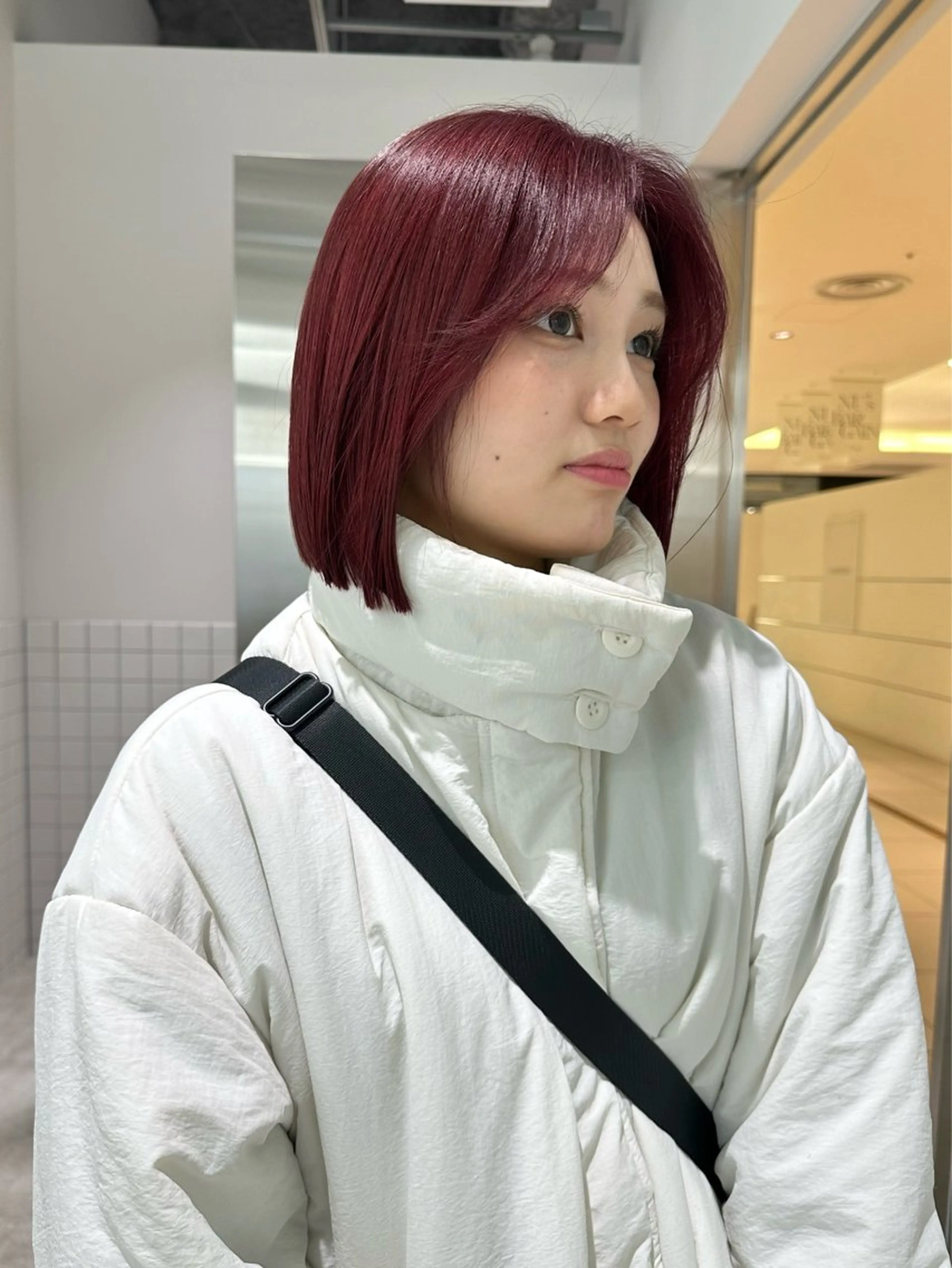 ショート カラー ヘアカラー iroha半個室 大阪/ボブ/縮毛矯正のヘアスタイル