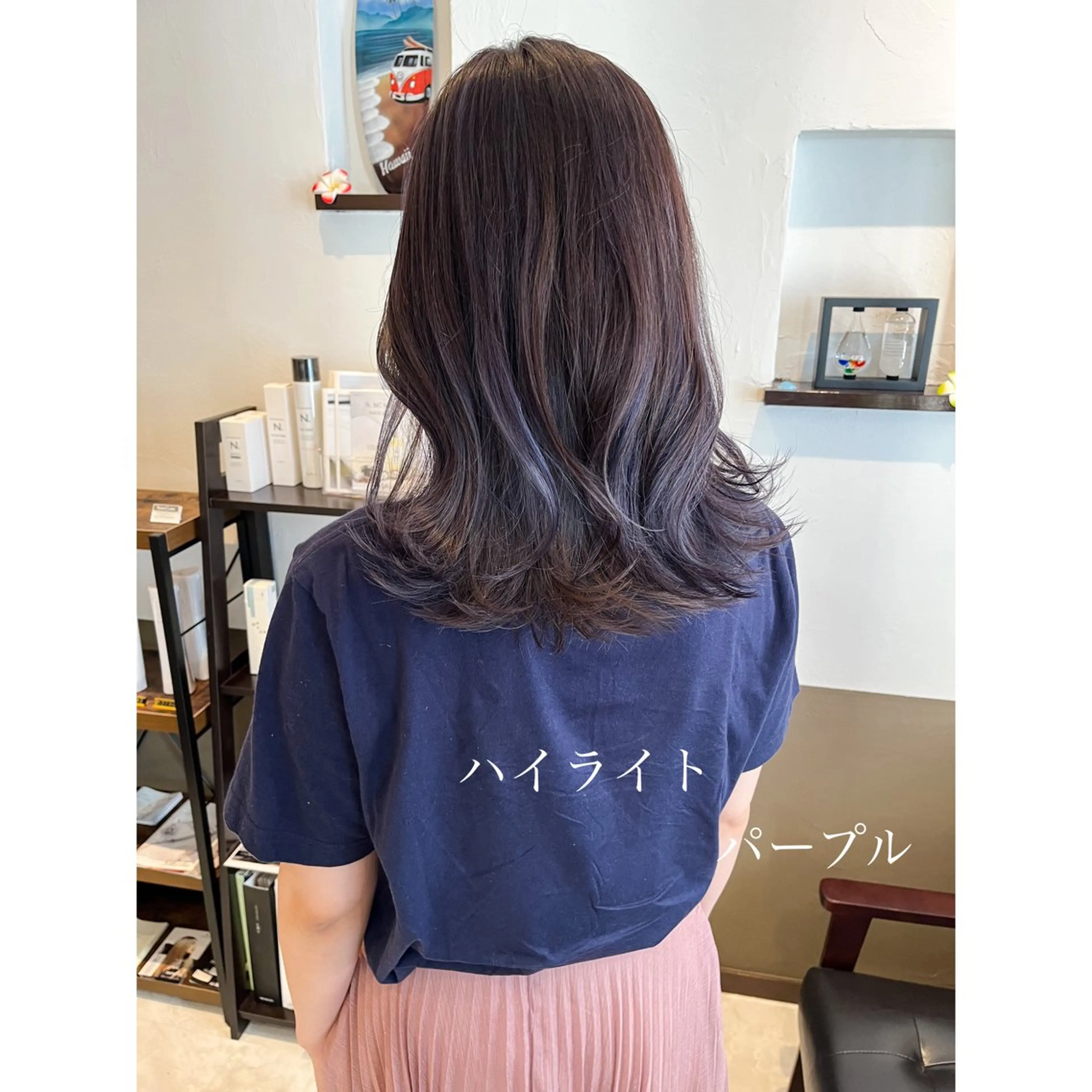 セミロング カラー 坂井田 浩樹のヘアスタイル