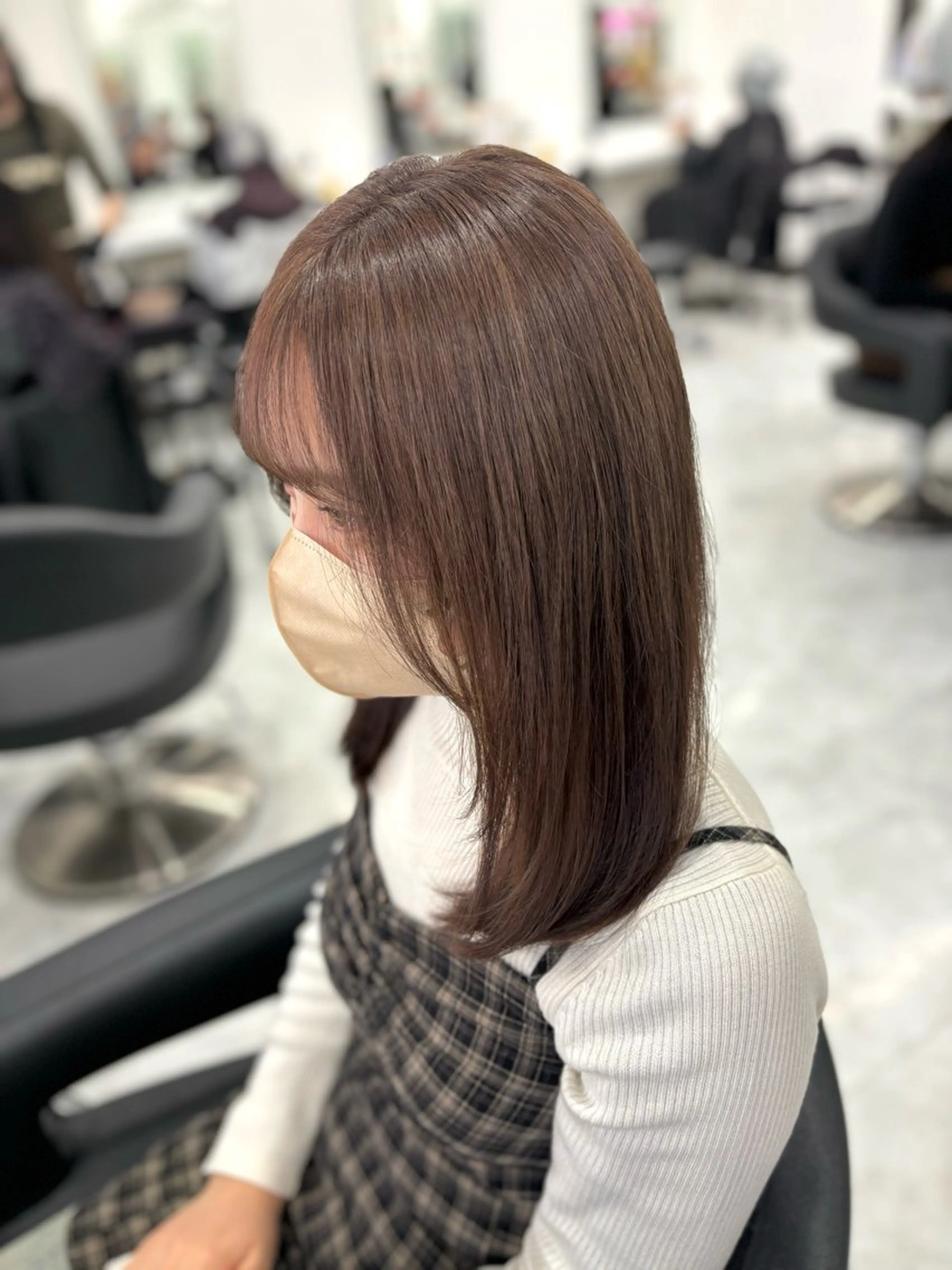 セミロング カラー ヘアアレンジ ヘアカラー トリートメント ヘアセット 透明感💕今っぽ似合 わせ𝐍𝐨. 𝟏のヘアスタイル