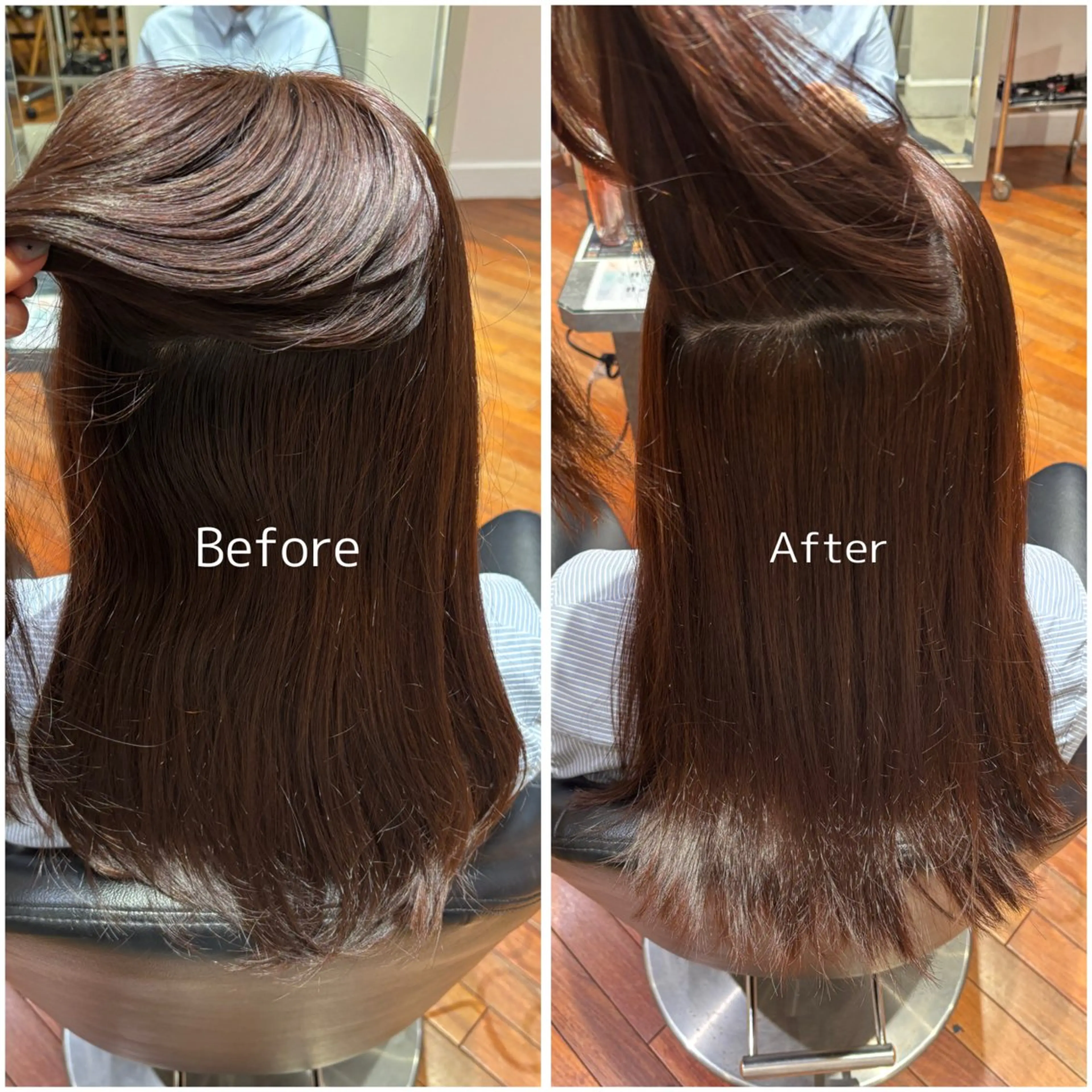 ミディアム パーマ ストレートパーマ 縮毛矯正 🫧Miyu /ボブカット🫧のヘアスタイル