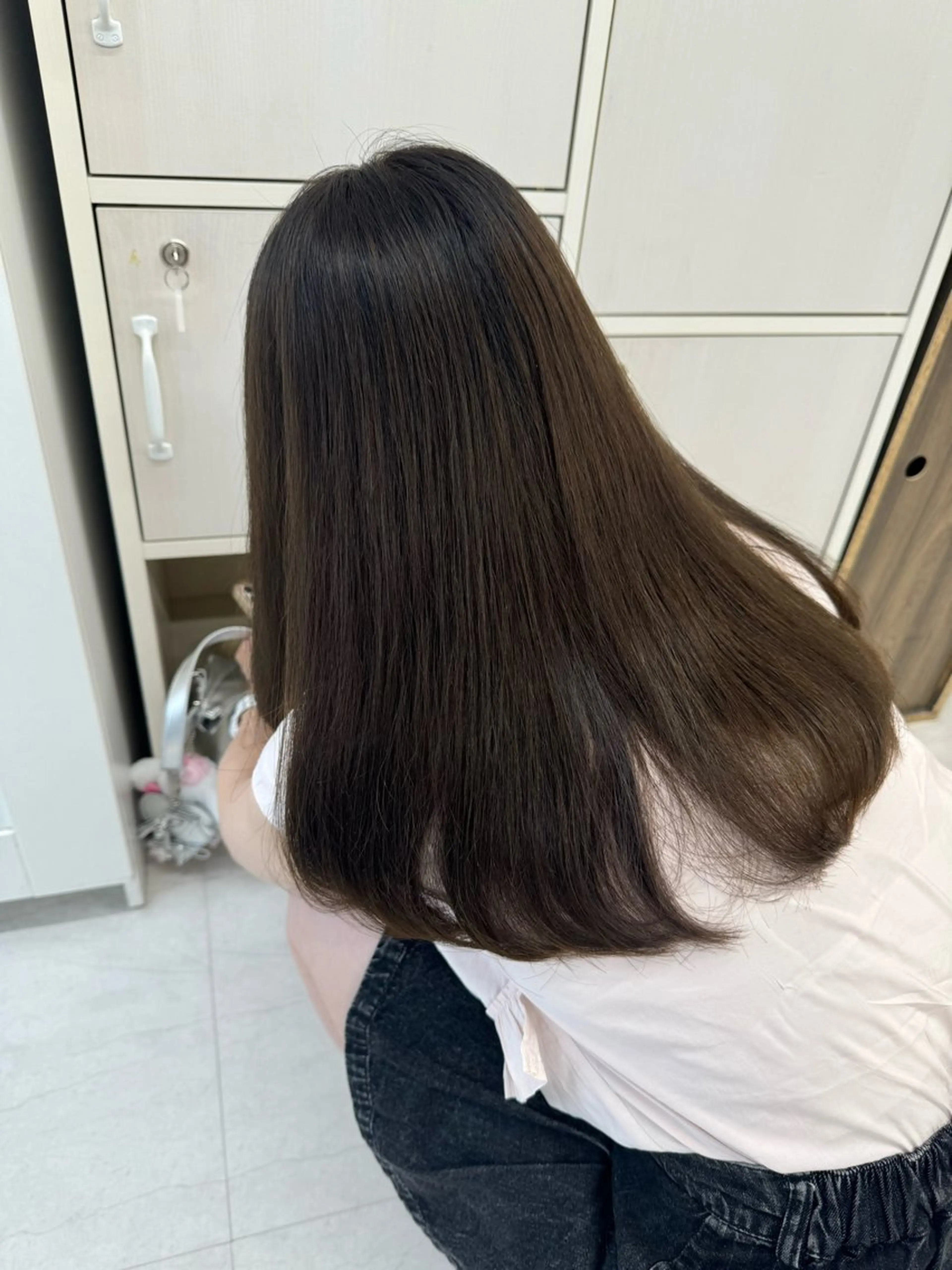 セミロング カラー うる艶ヘア♡韓国好き 透明感　shotaのヘアスタイル