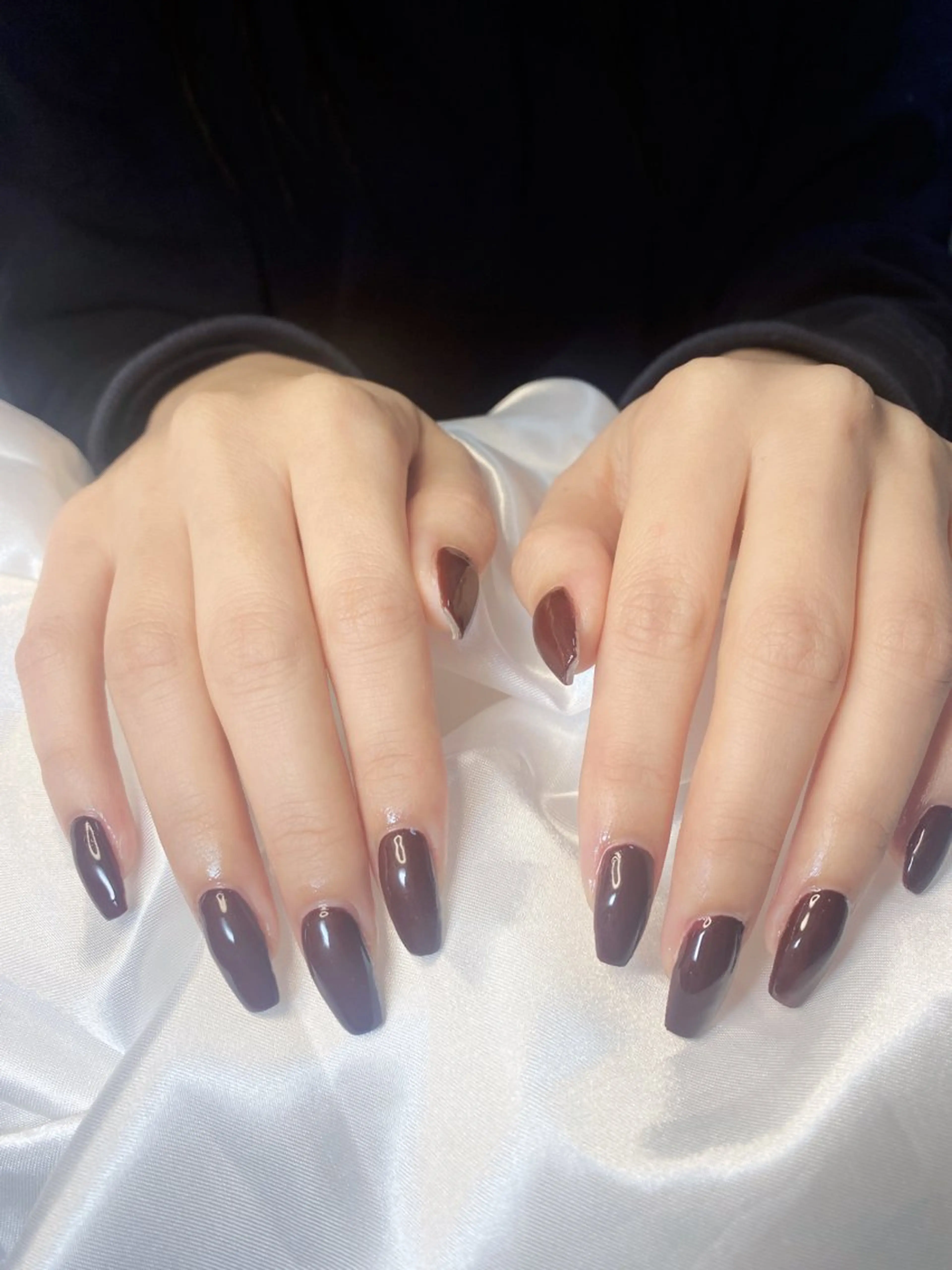 長さだしワンカラー。ラメ(長さ1センチまで)の写真