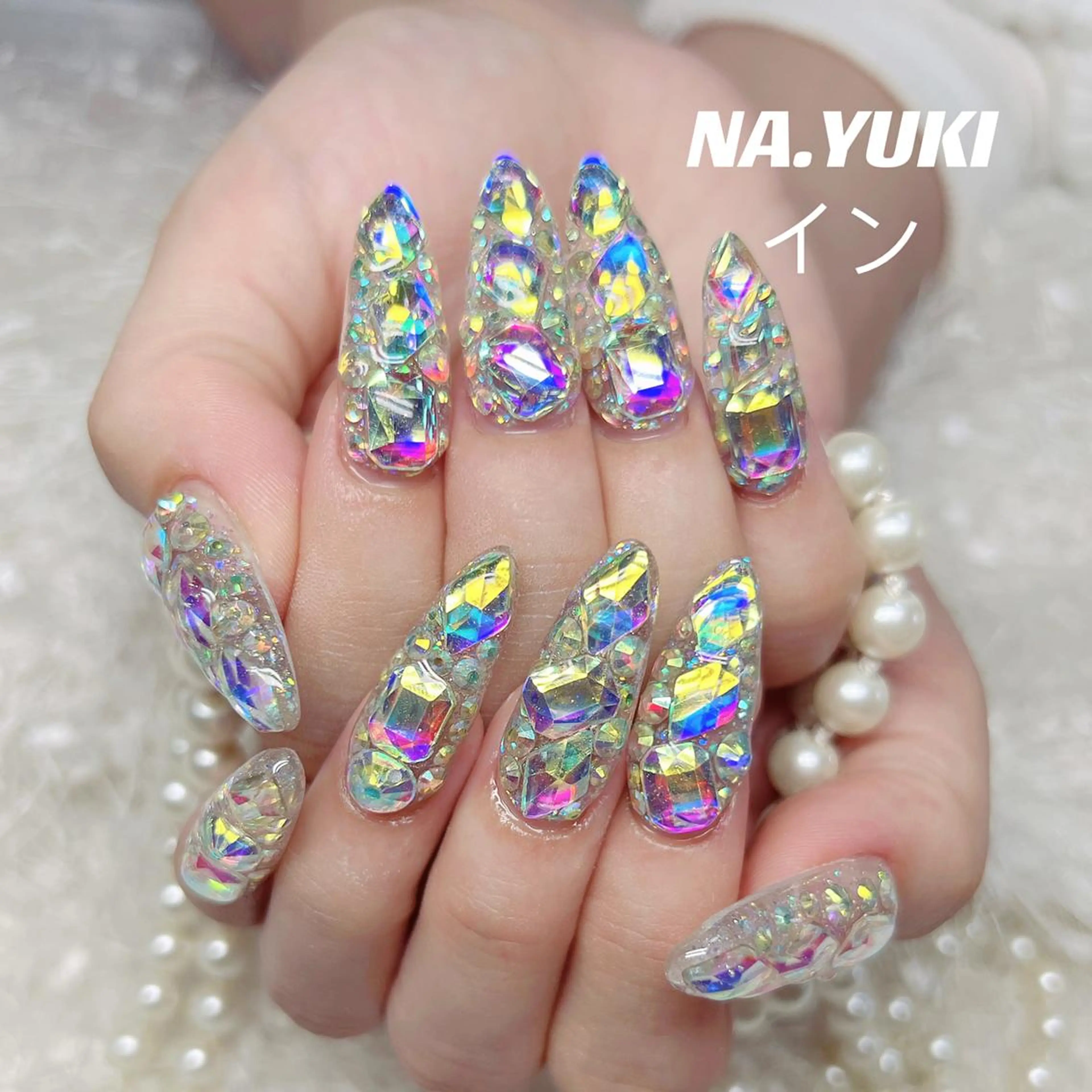 ネイル ロング カラー ハンドネイル 🎀 moo～ 🎀のネイルデザイン