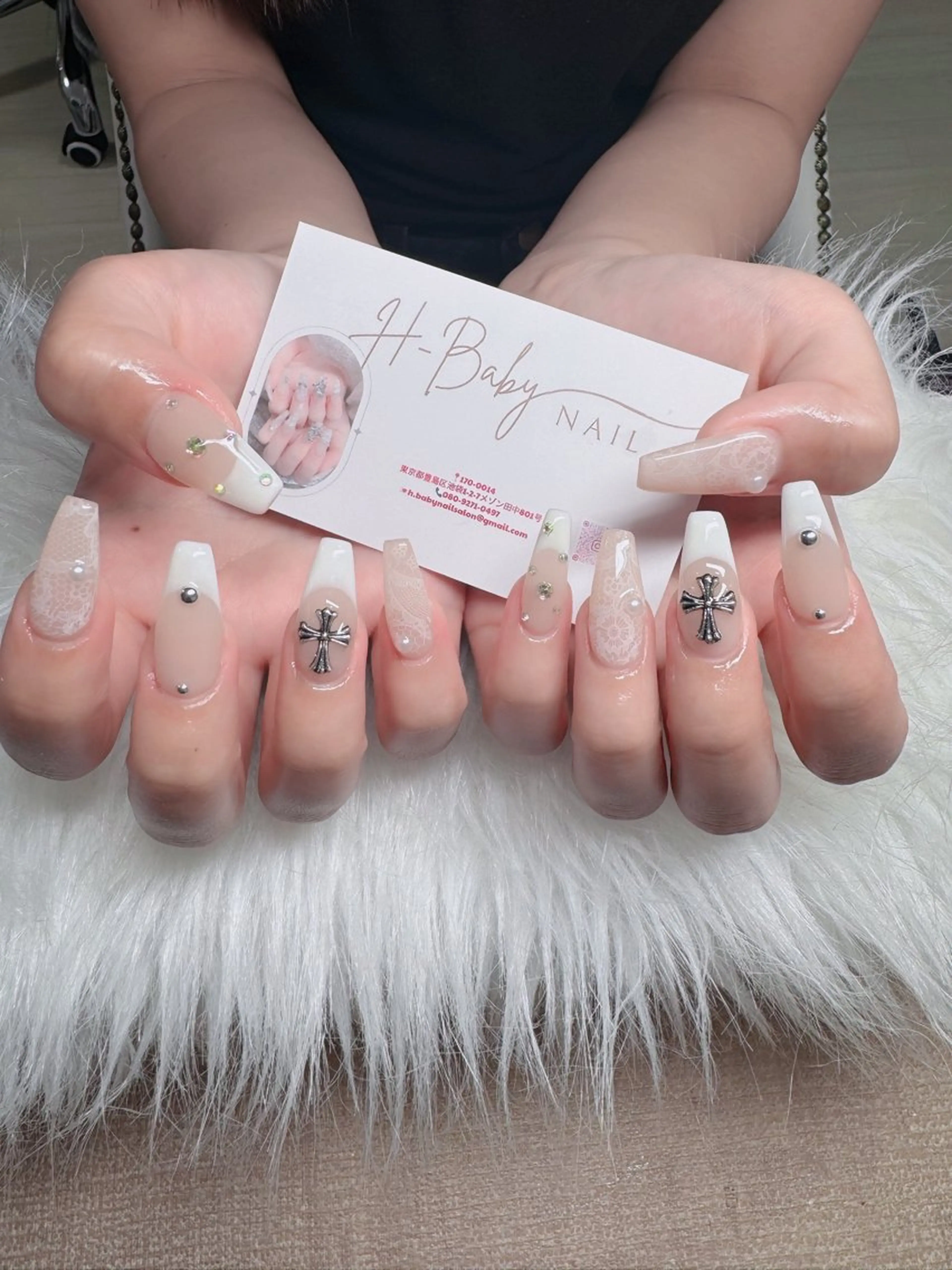 ネイル フレンチネイル ジェルネイル ハロウィン キラキラネイル 韓国ネイル H.baby Nail Salonのネイルデザイン