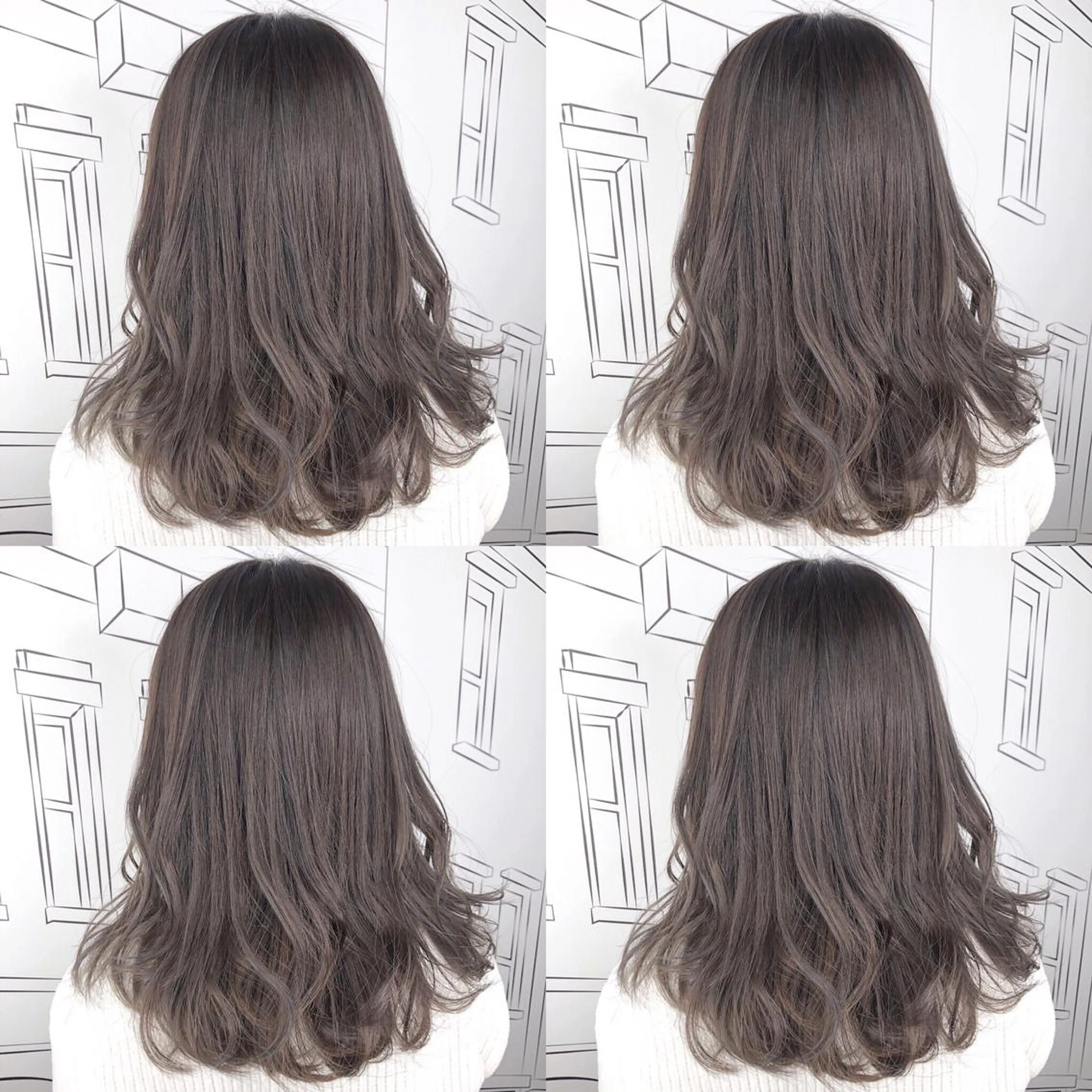 ミディアム カラー TOMOKA 艶髪/透明感カラーのヘアスタイル