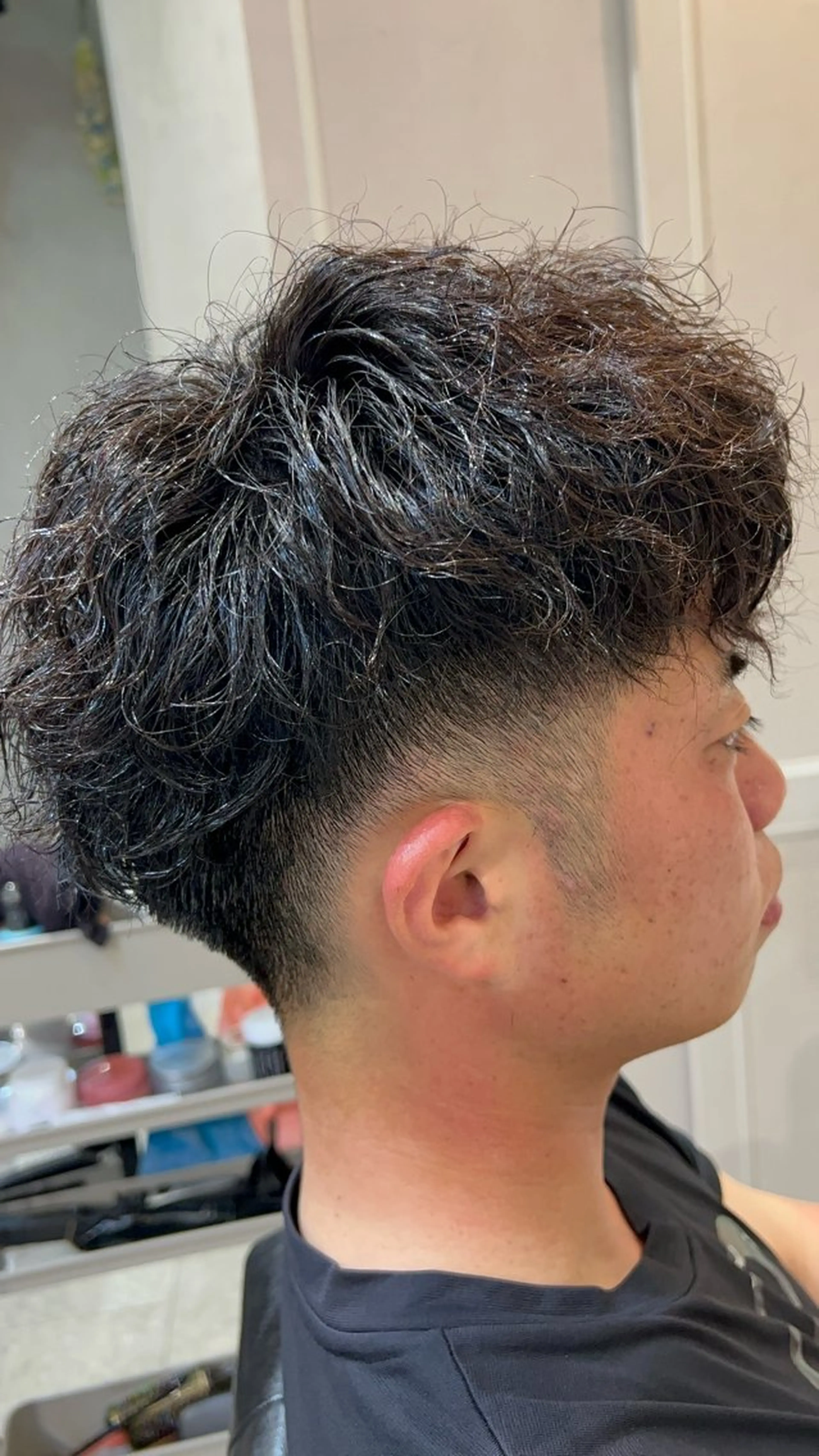 ショート パーマ メンズ 南雲 由麻のヘアスタイル