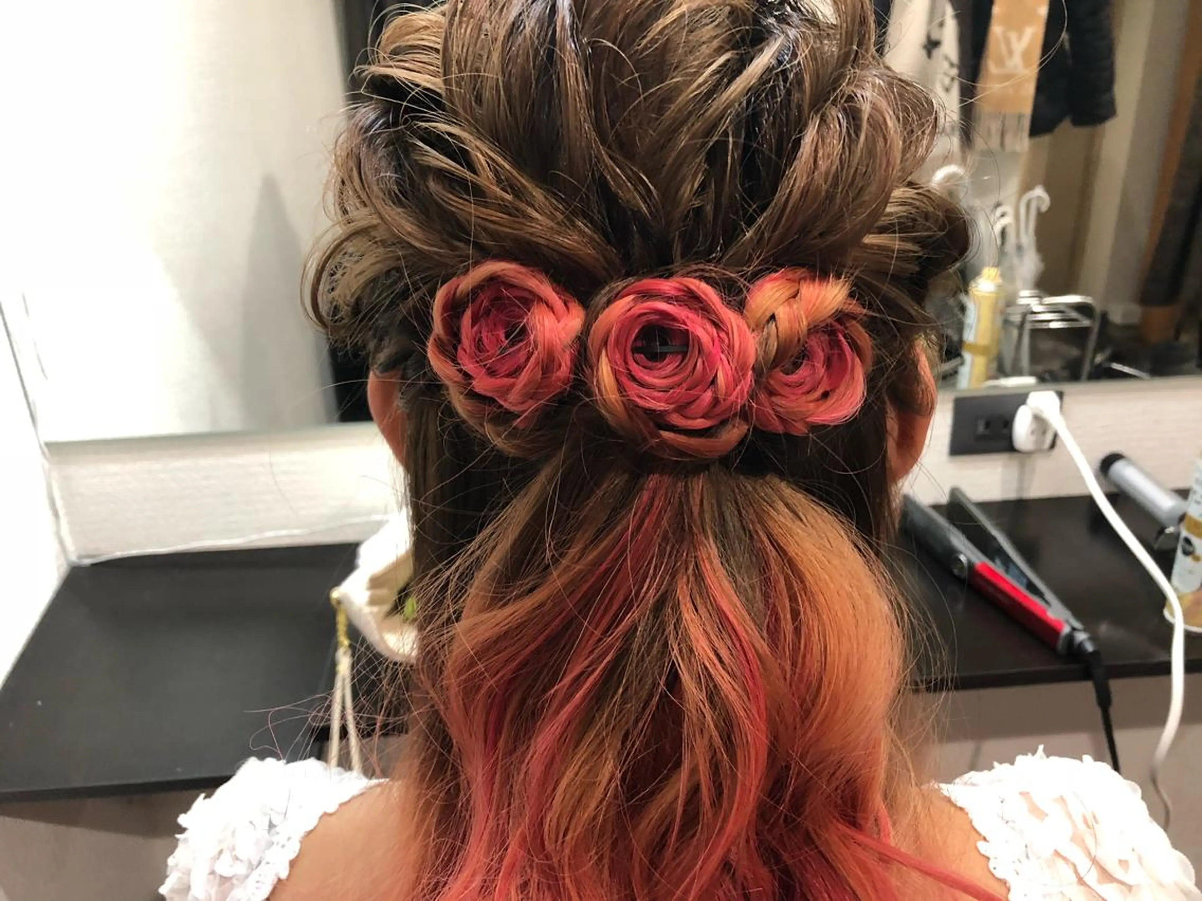 ロング ヘアアレンジ ハーフアップ Kanani所属・田中 佐枝子のヘアスタイル