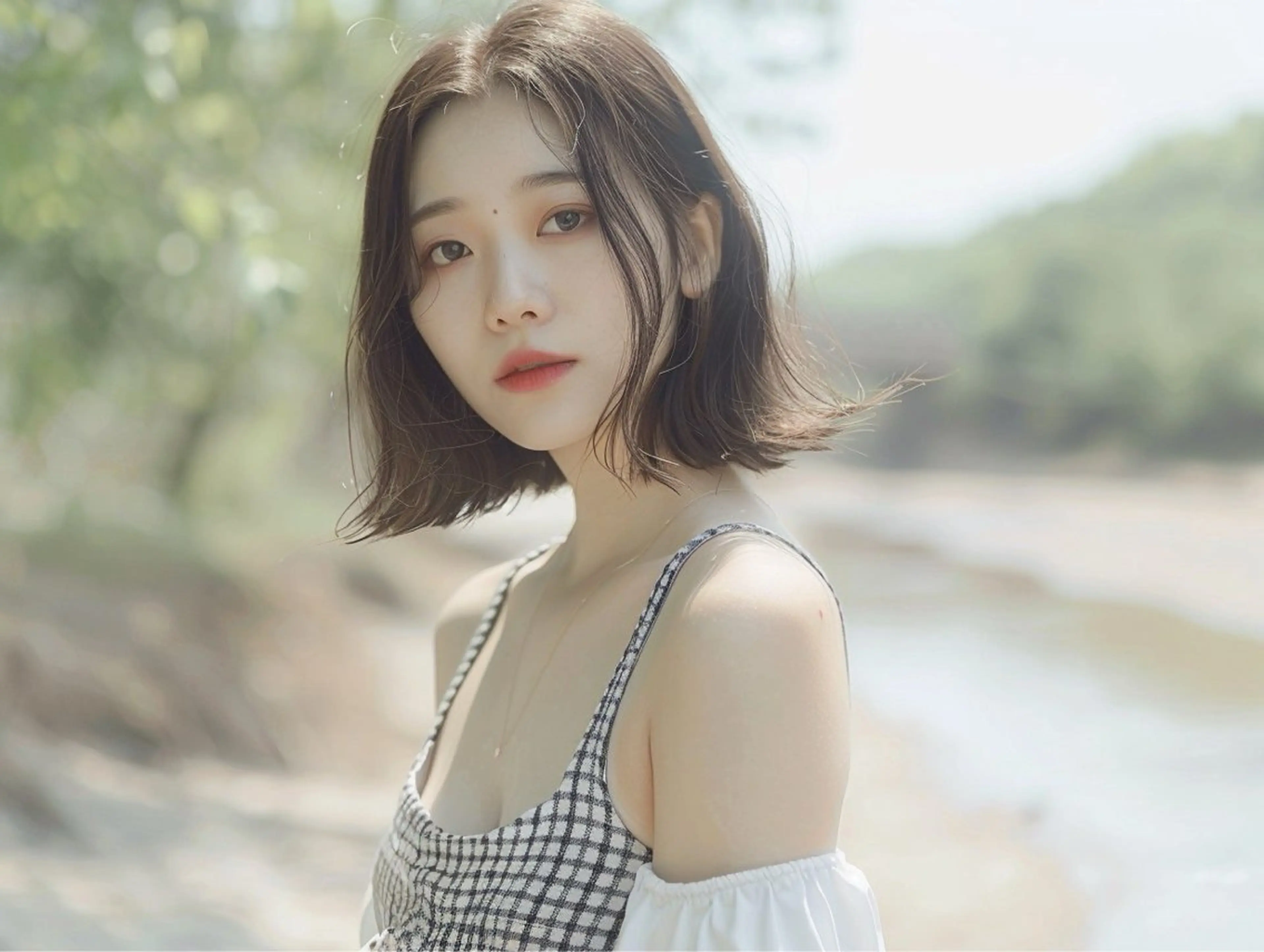 ミディアム NANAMI/海外風 レイヤー/ボブの眉毛・アイブロウイメージ