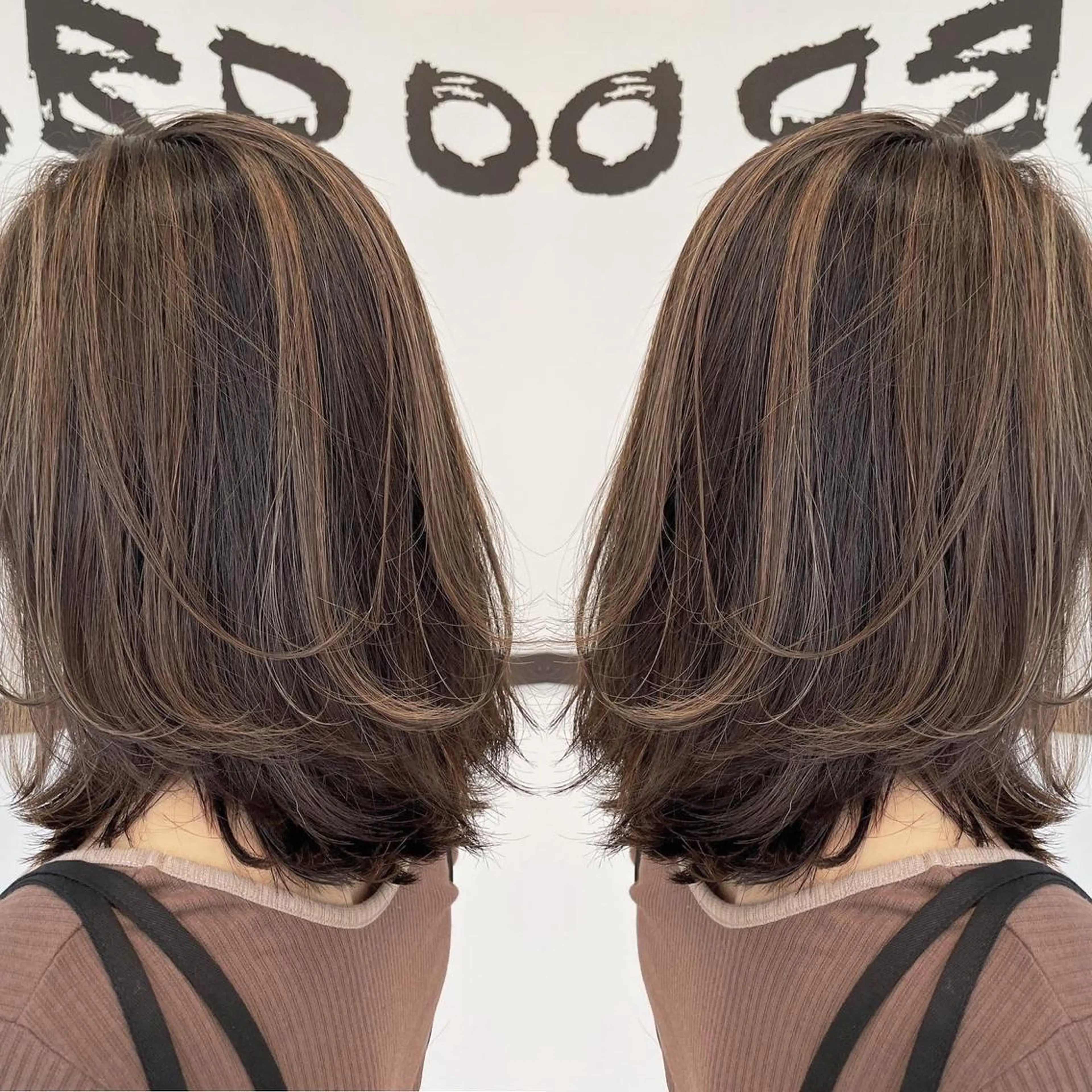 ミディアム カラー アッシュ ブラウンカラー キャラメルブラウン 透明感カラー ハイライトカラー ヘアカラー トリートメント 河合秀明/ショート /ボブ/レイヤーのヘアスタイル