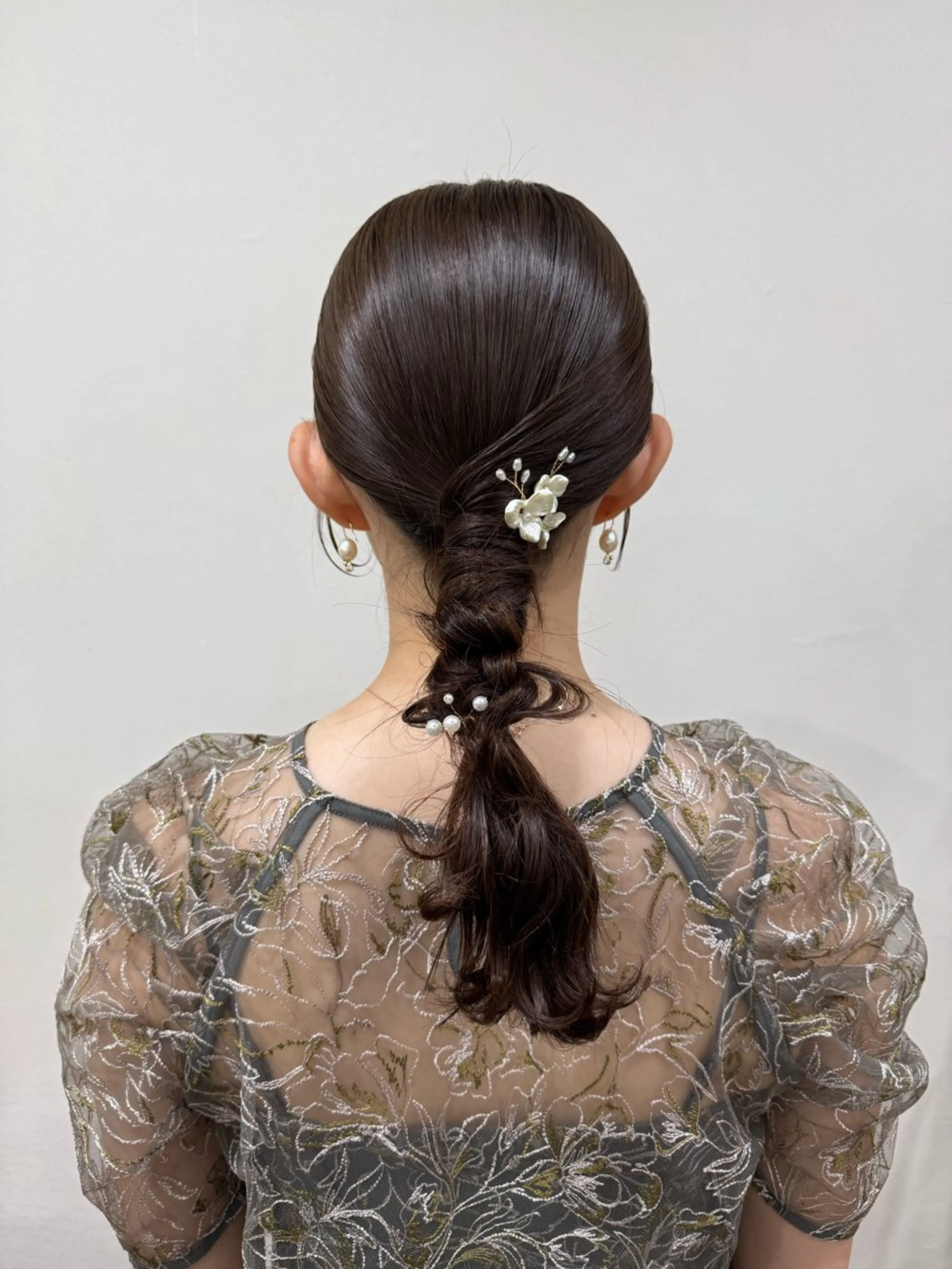 セミロング ヘアアレンジ ヘアセット 韓国風パーマ/ヘア セット/店長みづきのヘアスタイル