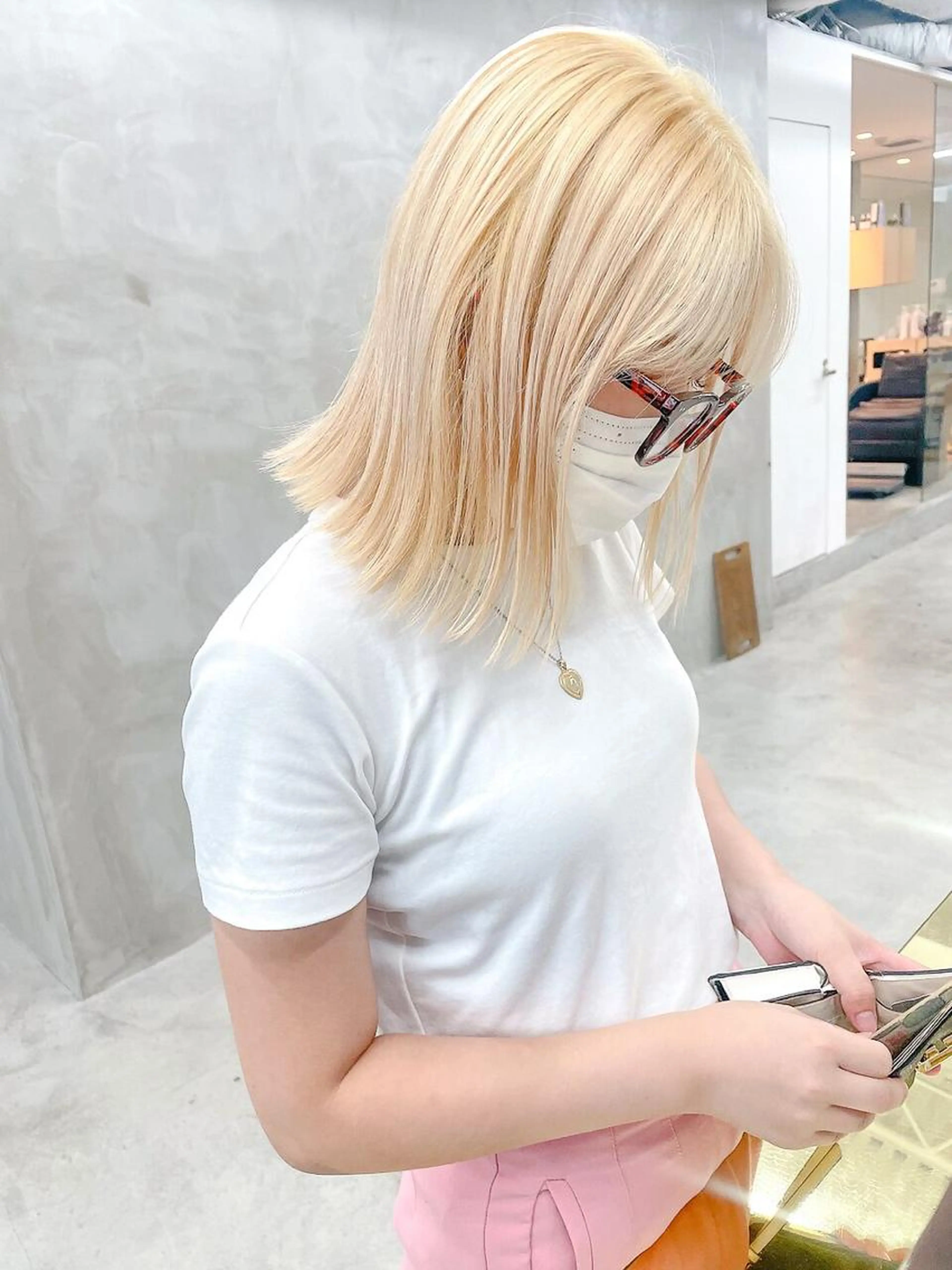 ケアダブルカラー👩‍🦰+トリートメント🙆‍♀️ ハイトーン ブリーチ ハイライト インナーカラー[表参道/原宿]の写真