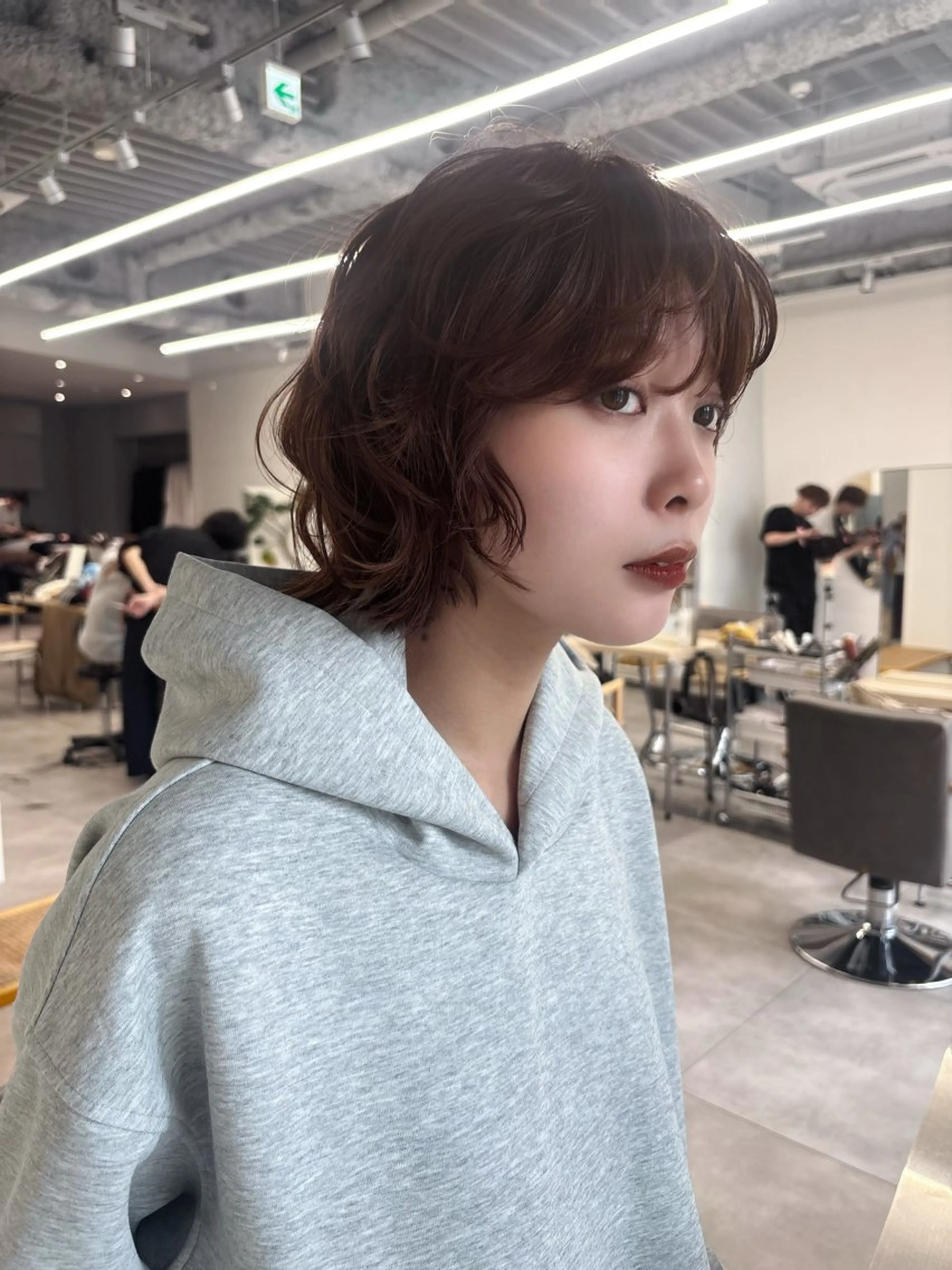 ショート パーマ カット パーマ 渡邊 百咲のヘアスタイル