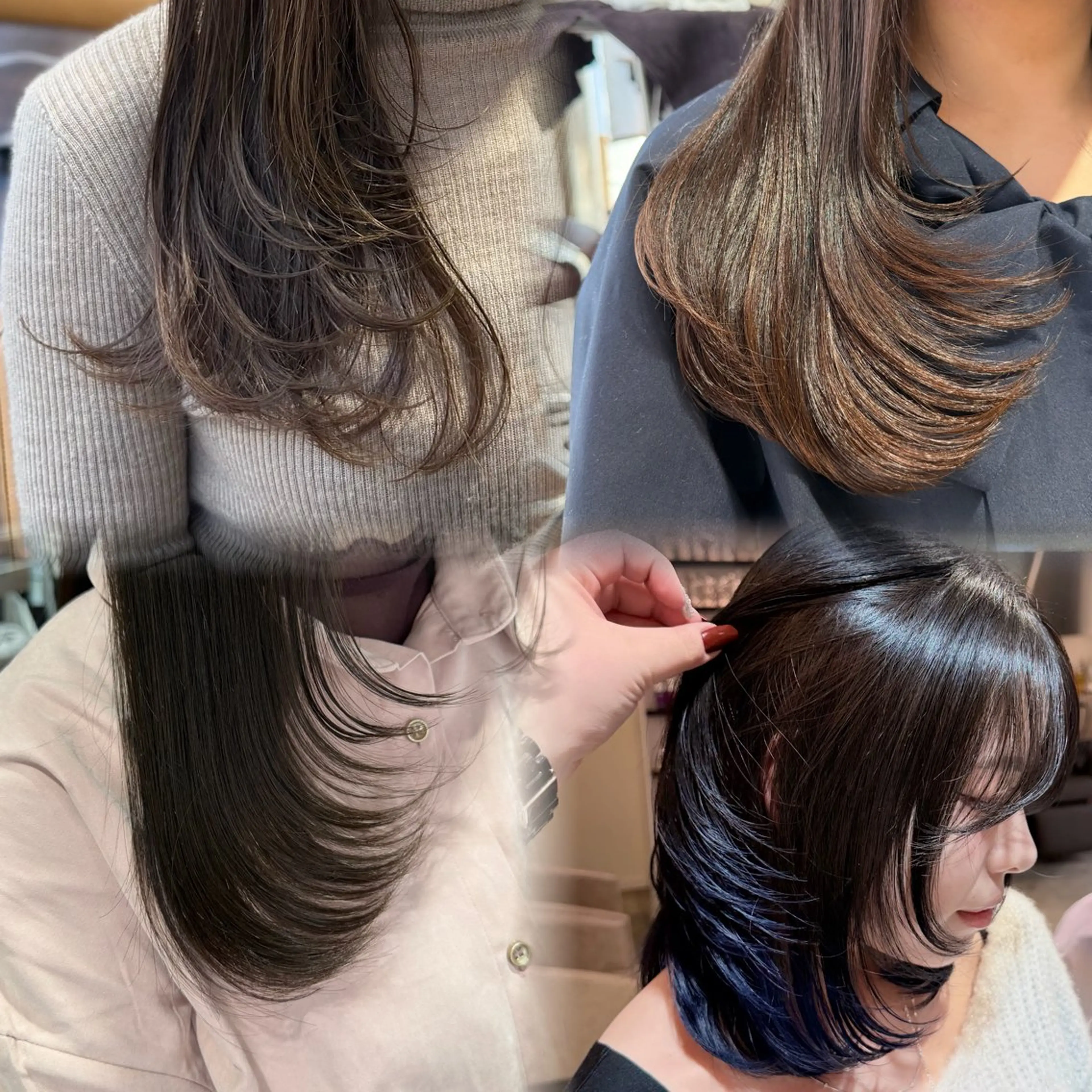 セミロング 顔周りカット 髪質改善 レイヤーカット トリートメント カット トリートメント 🦈AKARI🦈 髪質改善/韓国風のヘアスタイル