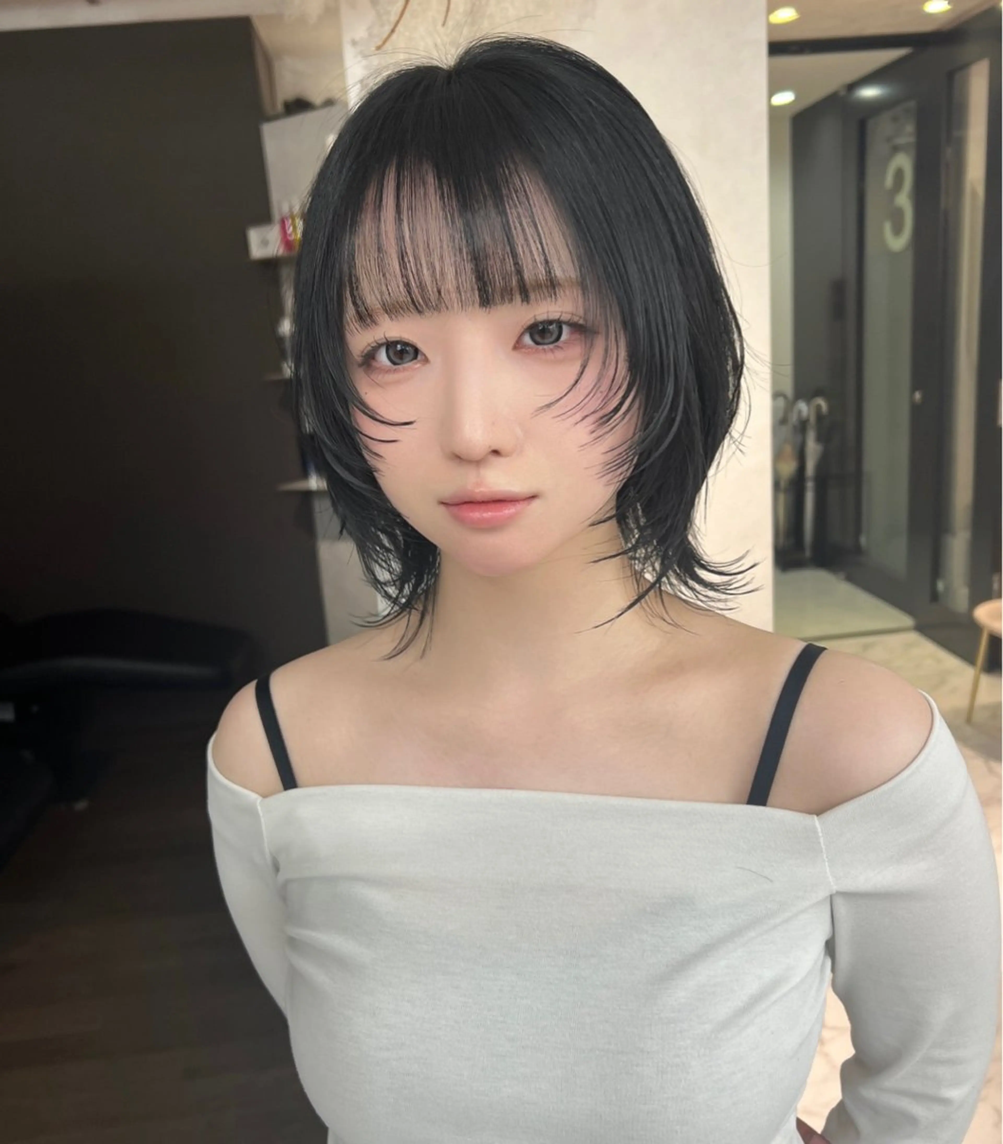 ロング ブリーチ/ウルフ ハッシュカット/石山のヘアスタイル