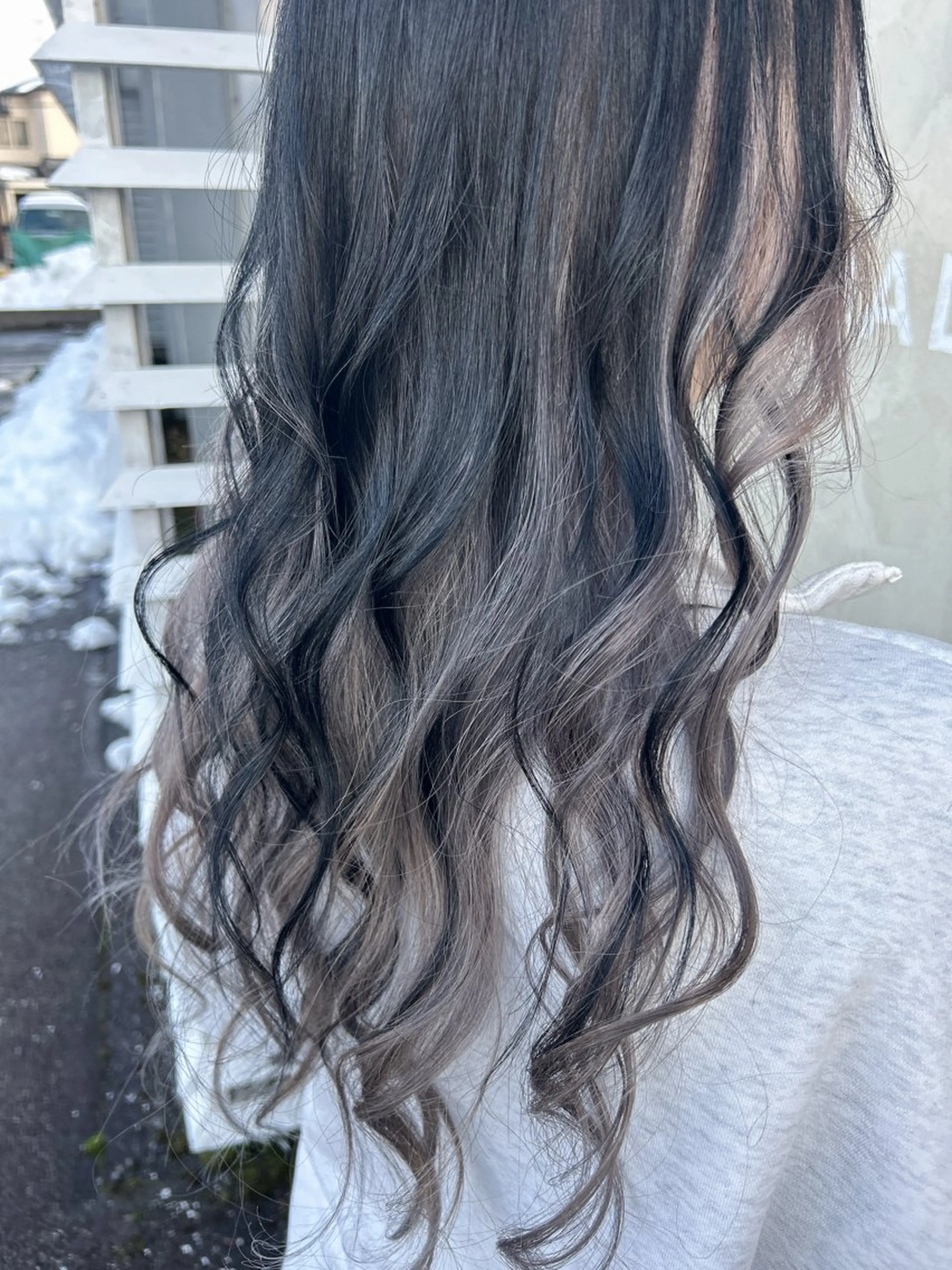 ロング カラー カット 縮毛矯正 トリートメント 伶風/ボブ/ ハッシュカットのヘアスタイル