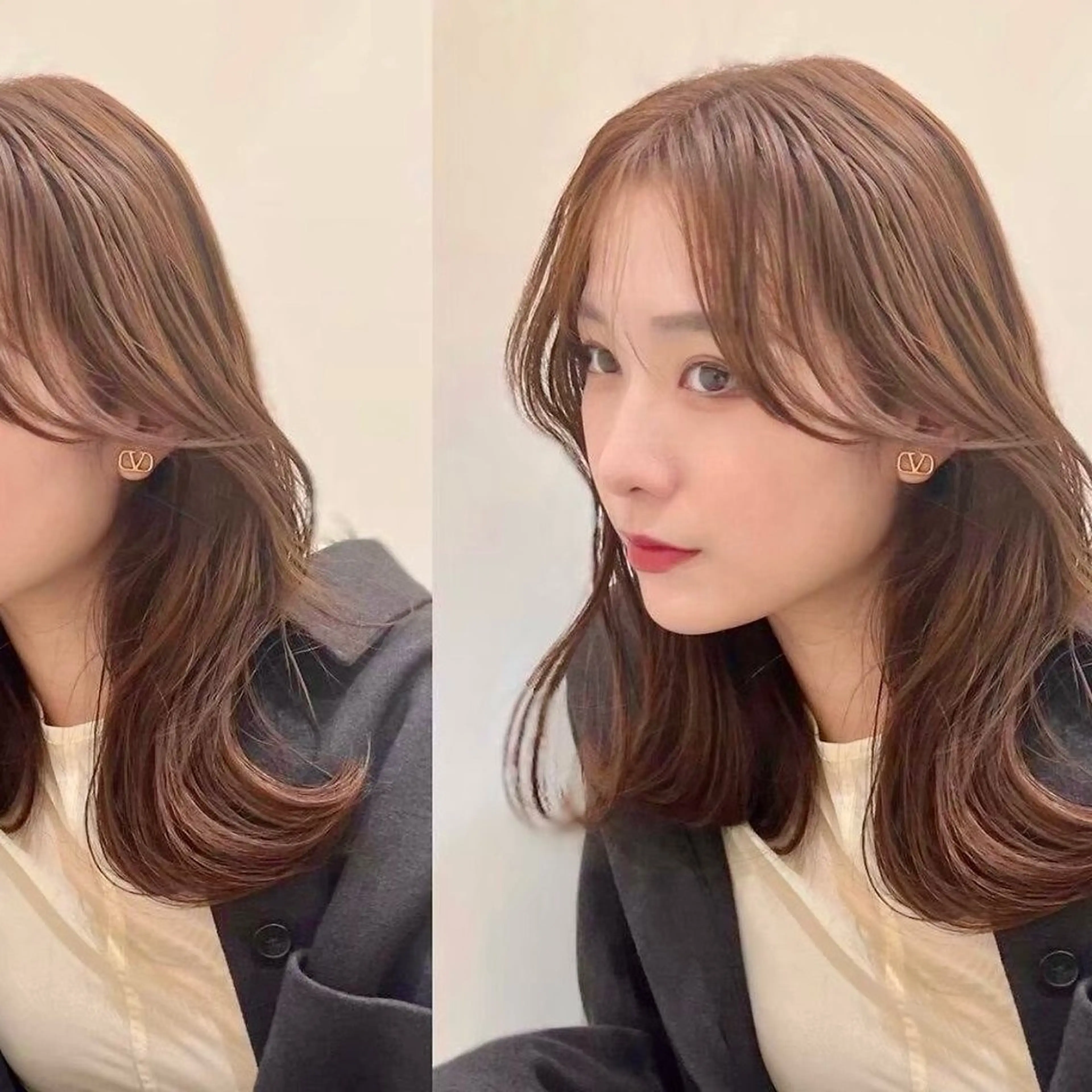 ミディアム カラー MAO🖤レイヤー ／髪質改善カラーのヘアスタイル