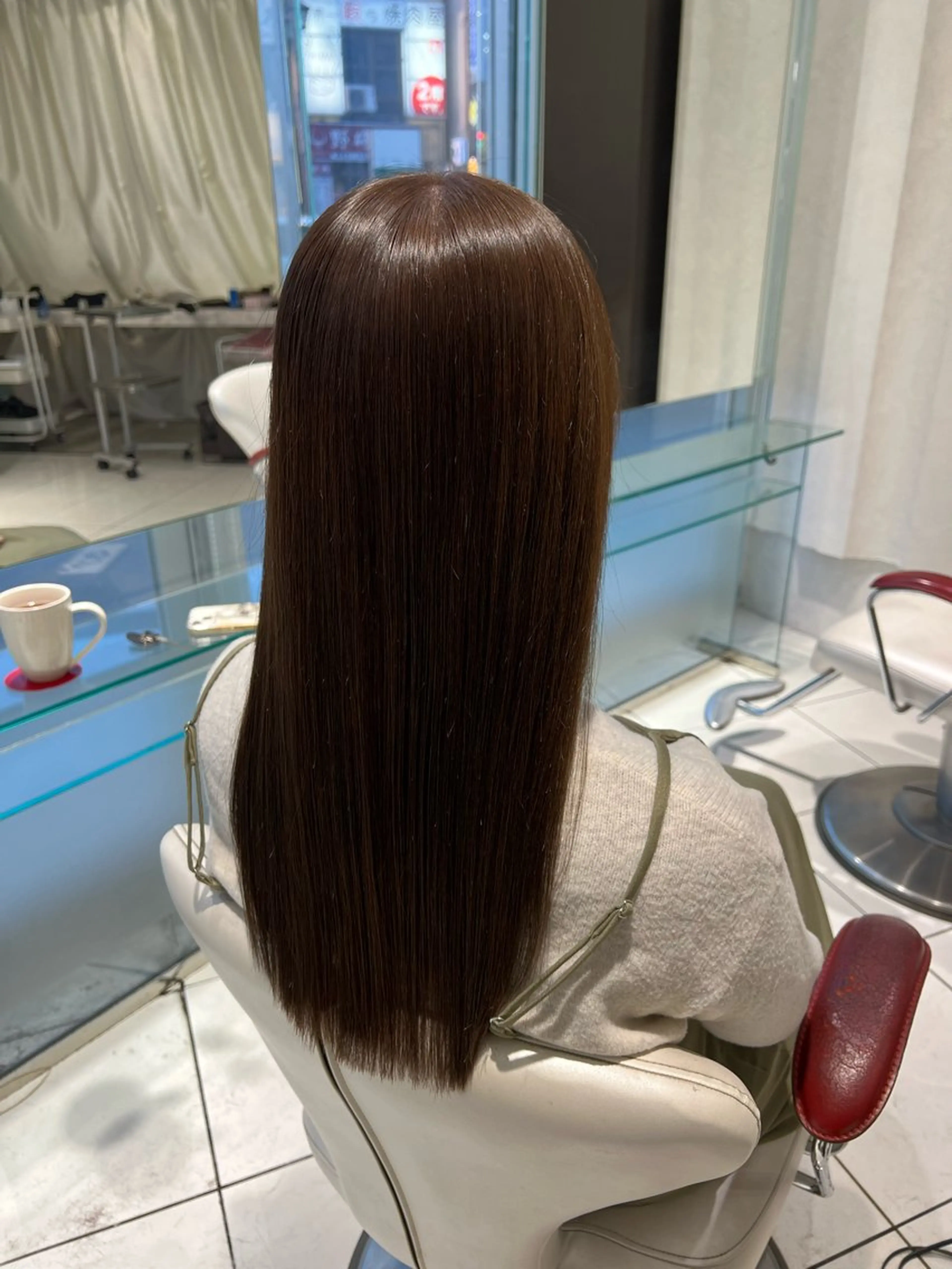 ロング カット ヘアカラー トリートメント 奈良村 圭吾のヘアスタイル