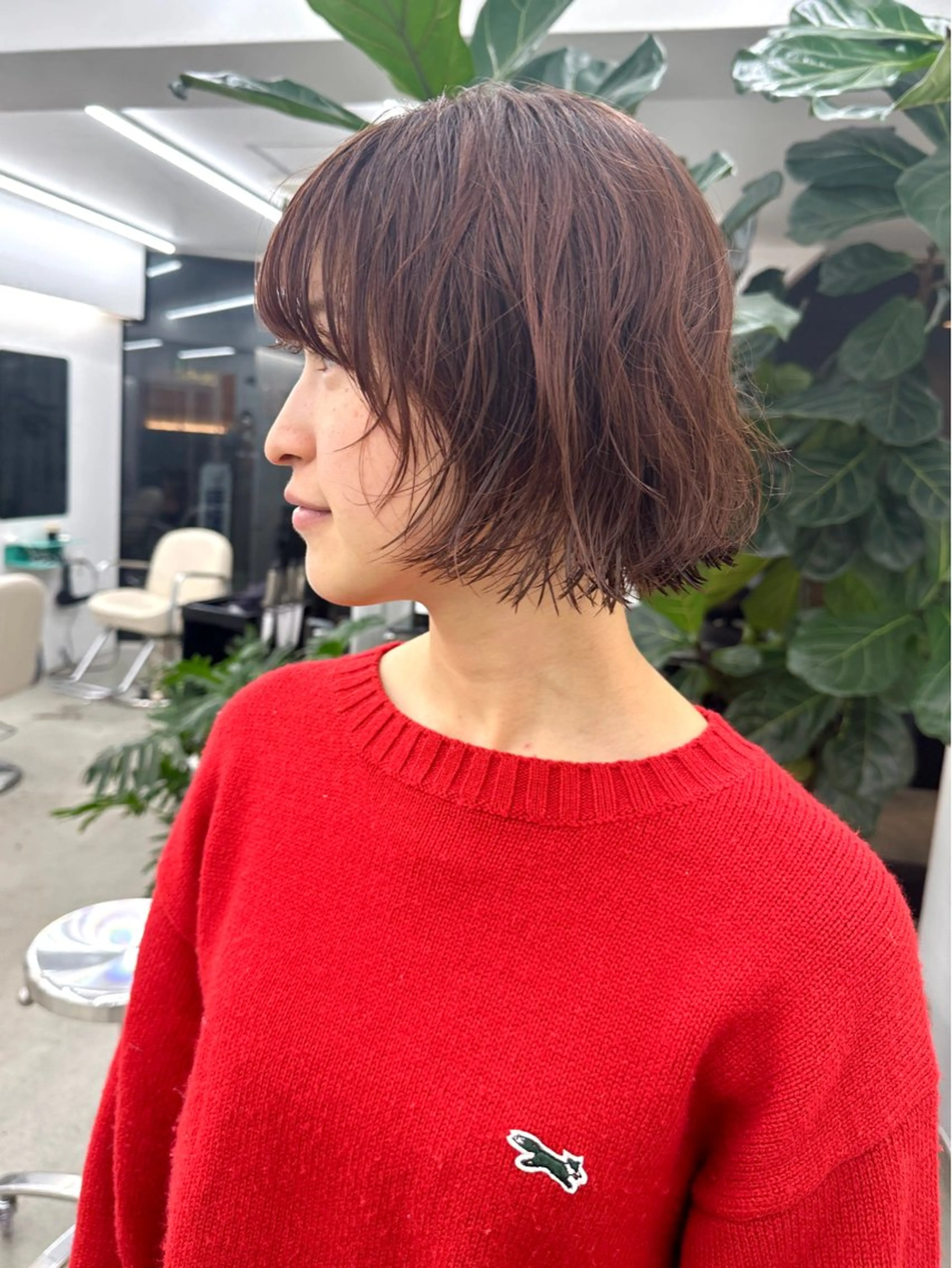 ショート パーマ ボブ ニュアンスパーマ カット パーマ トリートメント ボブ/レイヤー/ケア パーマ/リュウタのヘアスタイル