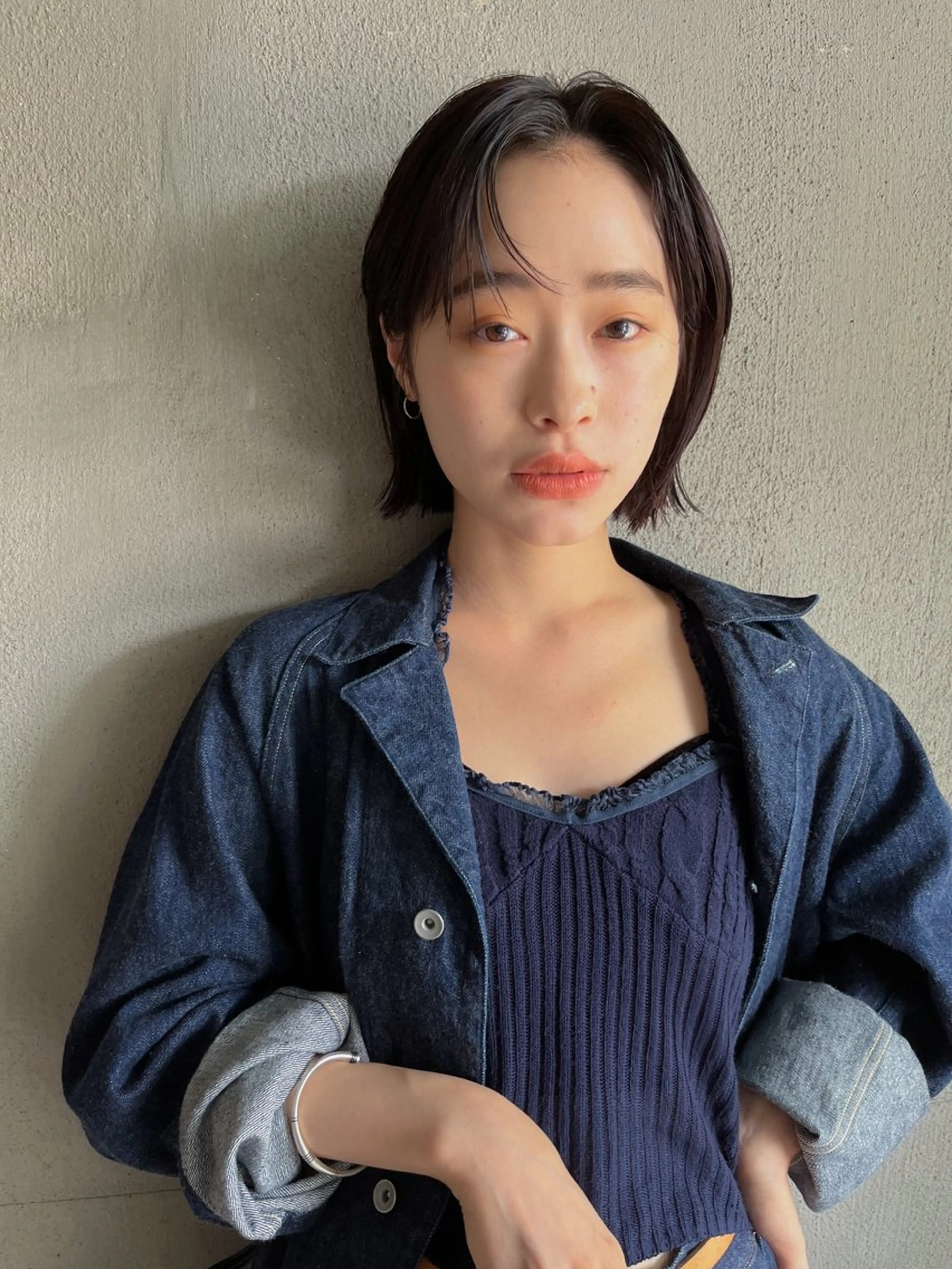 ショート カラー パーマ/レイヤー 岩山丈一郎のヘアスタイル