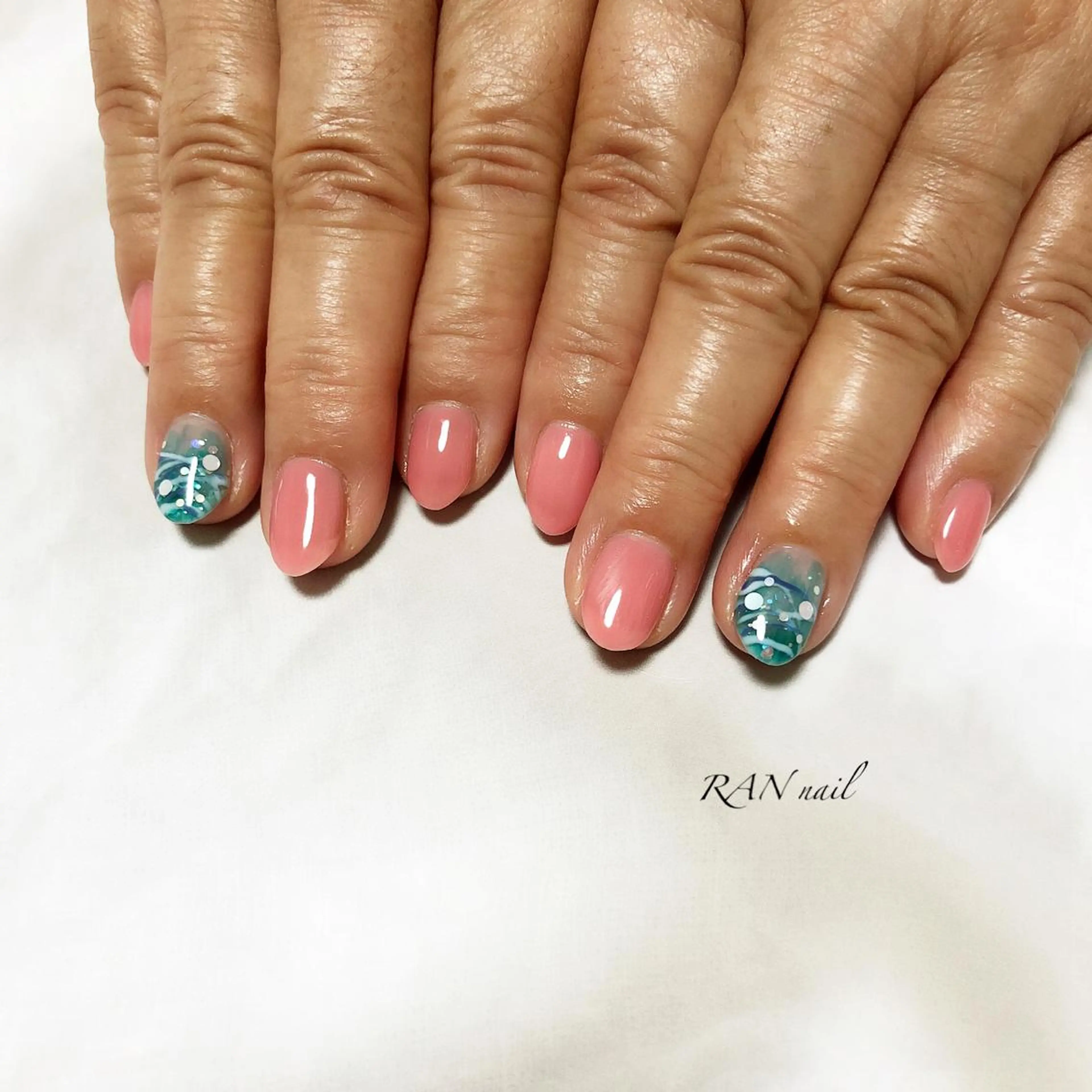 ネイル フットネイル キラキラネイル 大理石ネイル(マーブル) オフィスネイル 春ネイル ハンドネイル フットネイル RAN nailのネイルデザイン