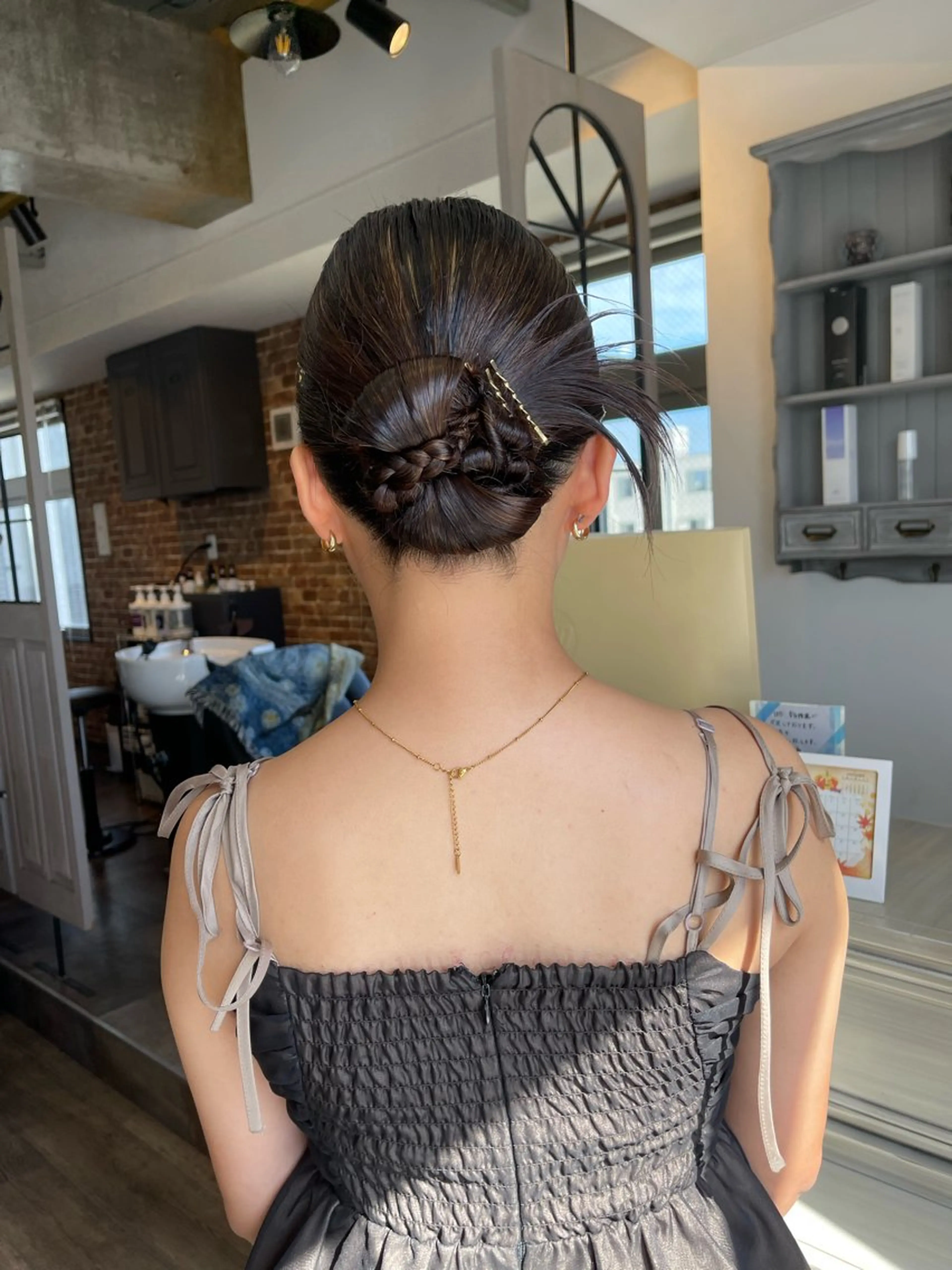 セミロング ヘアアレンジ ヘアセット Felice Erikaのヘアスタイル