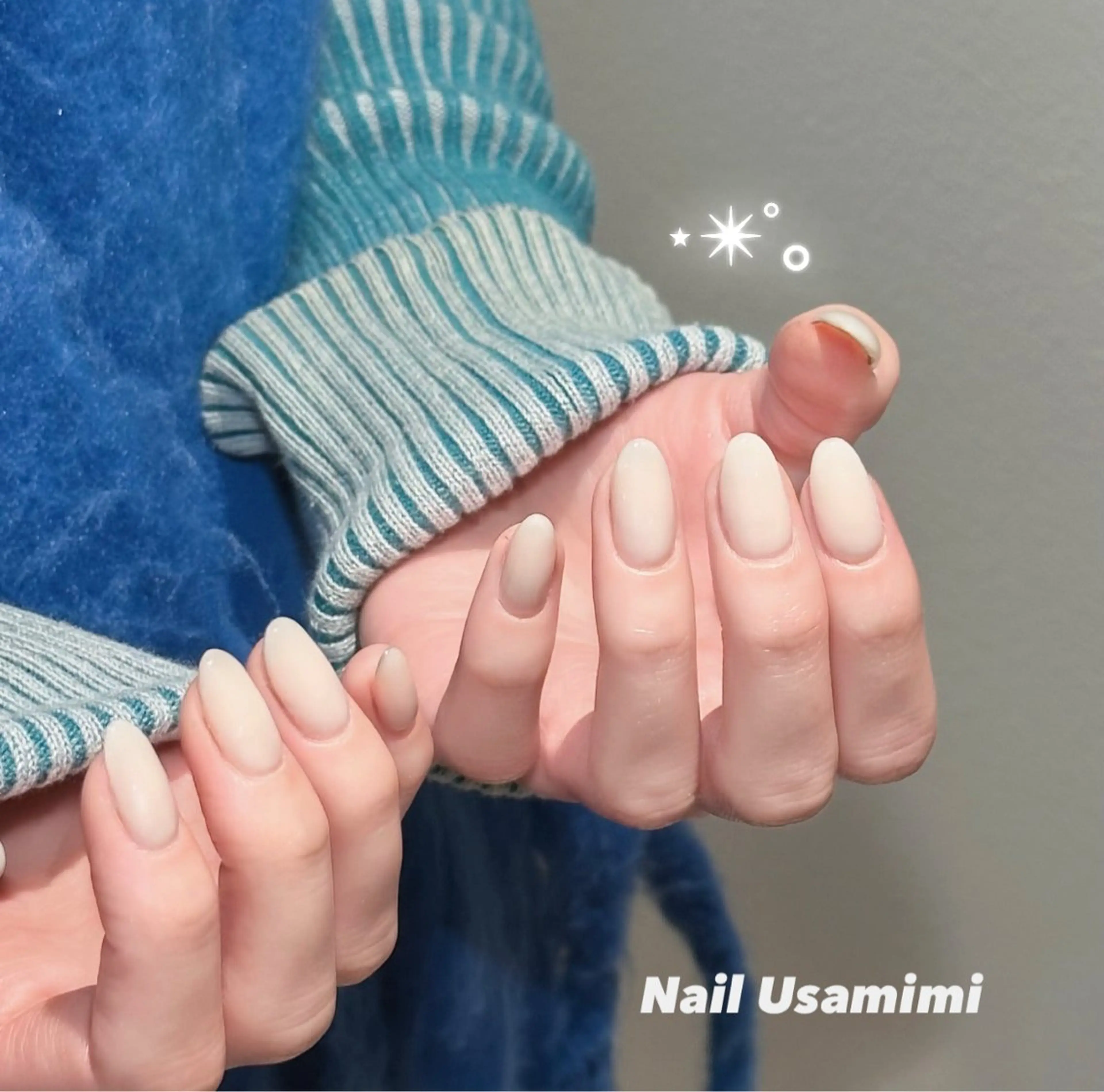 ネイル オフィスネイル ワンカラーネイル ホワイト ハンドネイル 本町NailUsaM imi MOMOKAのネイルデザイン