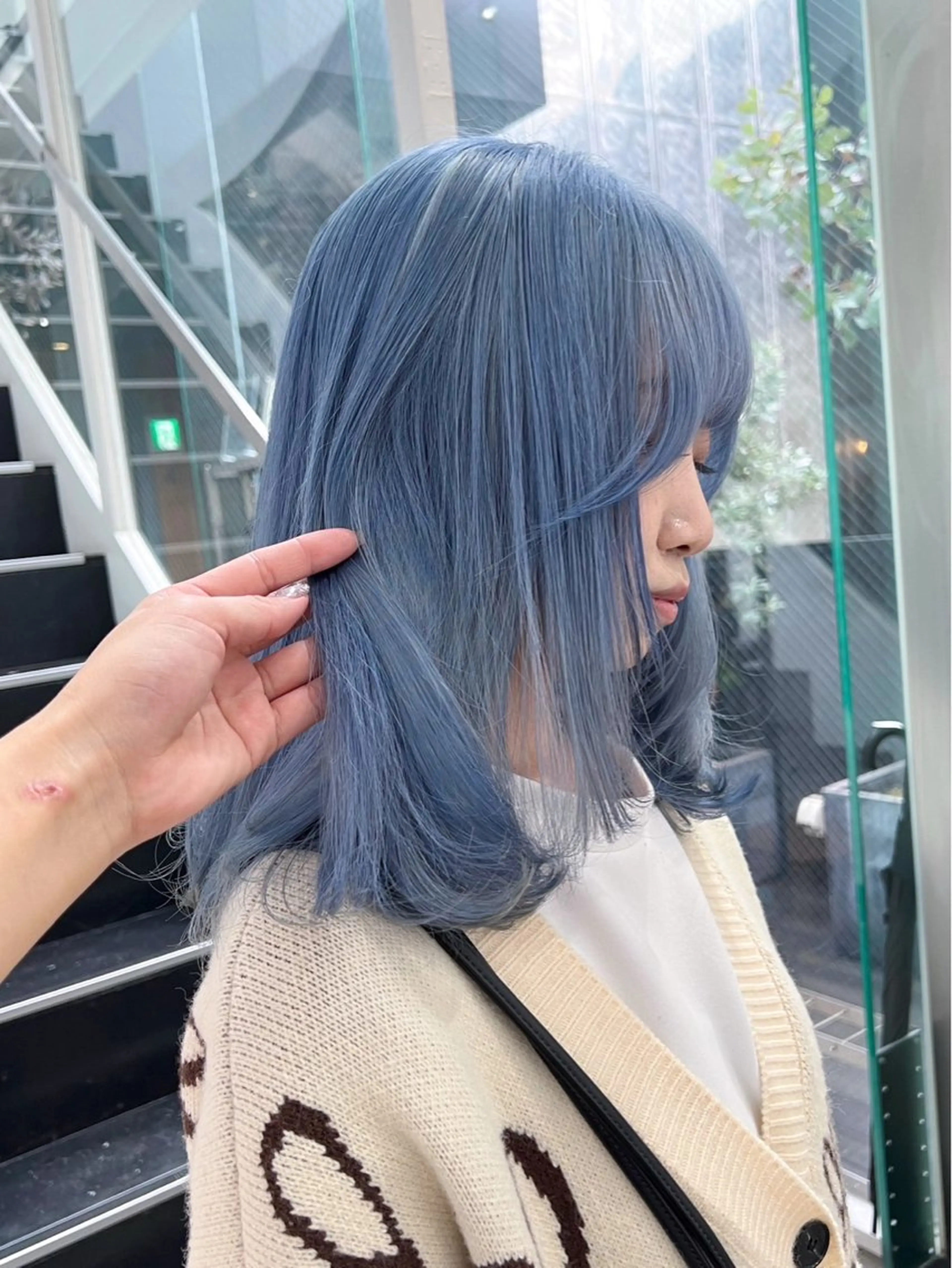 【💗迷ったらこちらがオススメ/ミニモ学割💗】カット＋ダブルカラー（ケアブリーチ１回＋カラー）＋トリートメント[韓国]の写真