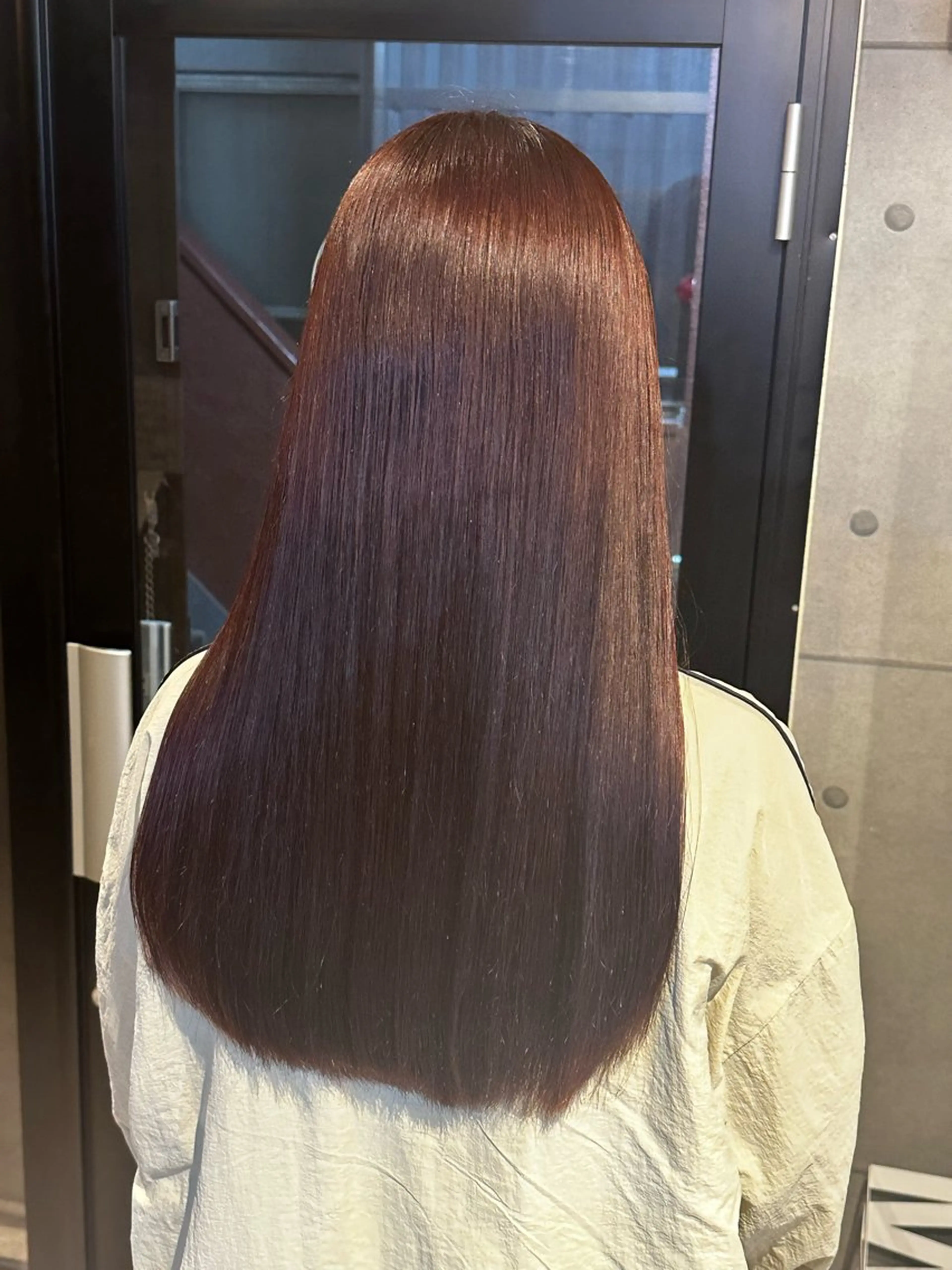 ロング カラー ブリーチ ボルドーカラー ブリーチなしカラー amie池袋【アミ】 Karin...のヘアスタイル