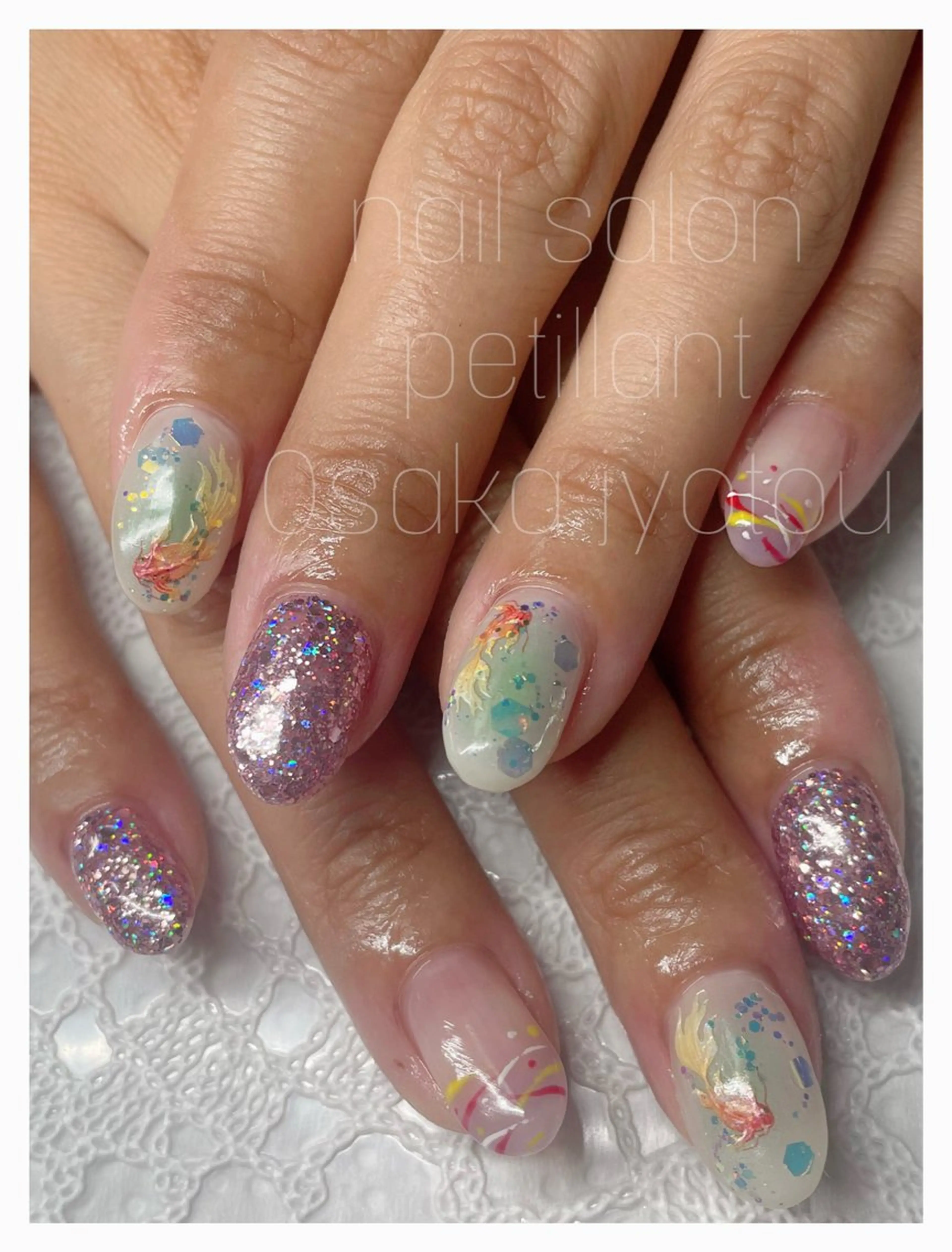 ネイル アートネイル 夏ネイル ヨーヨーネイル nail salon petillantのネイルデザイン