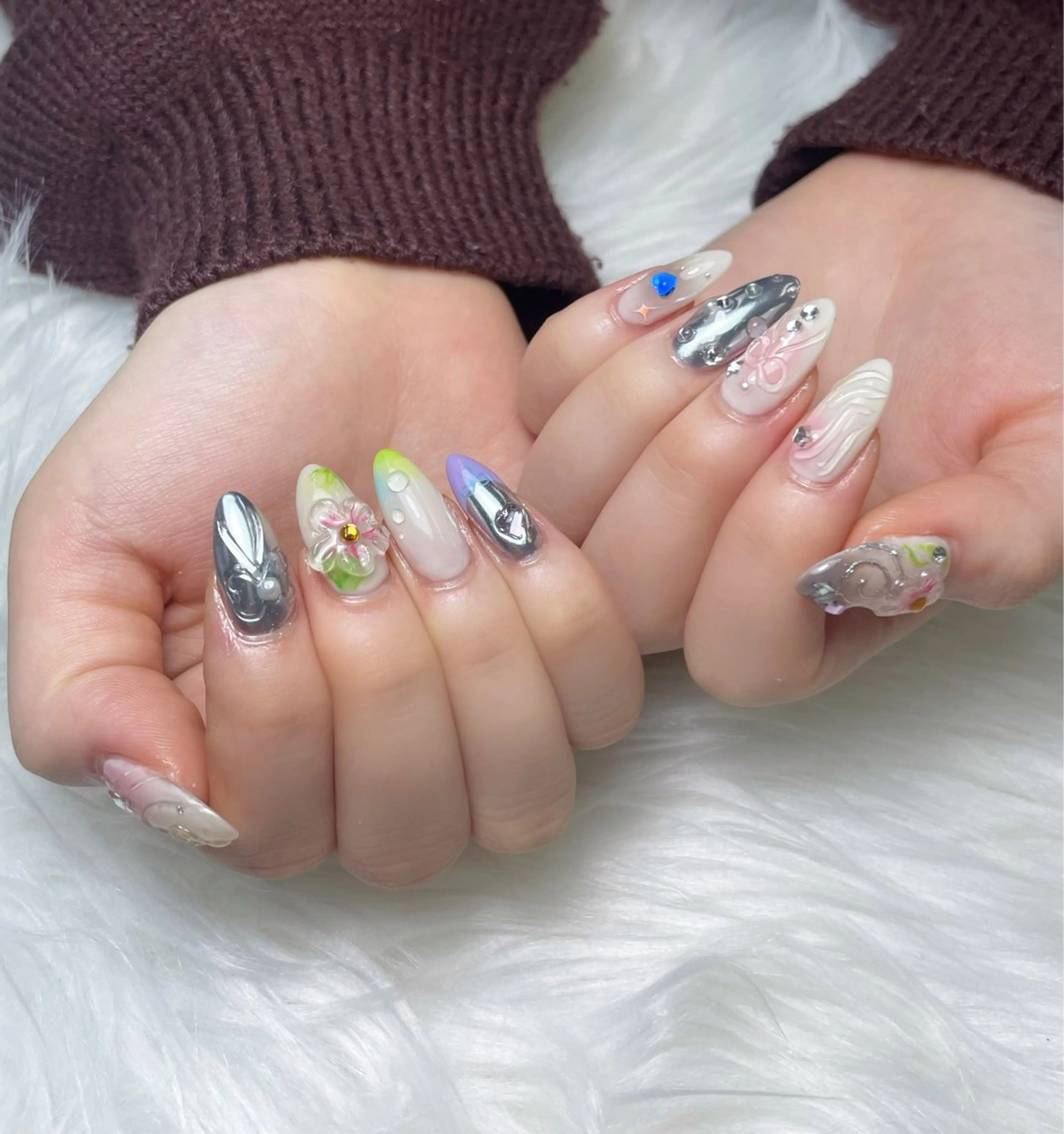 ネイル アートネイル ジェルネイル 韓国ネイル 持ち込み シンプルネイル ハンドネイル King Nail_Salonのネイルデザイン