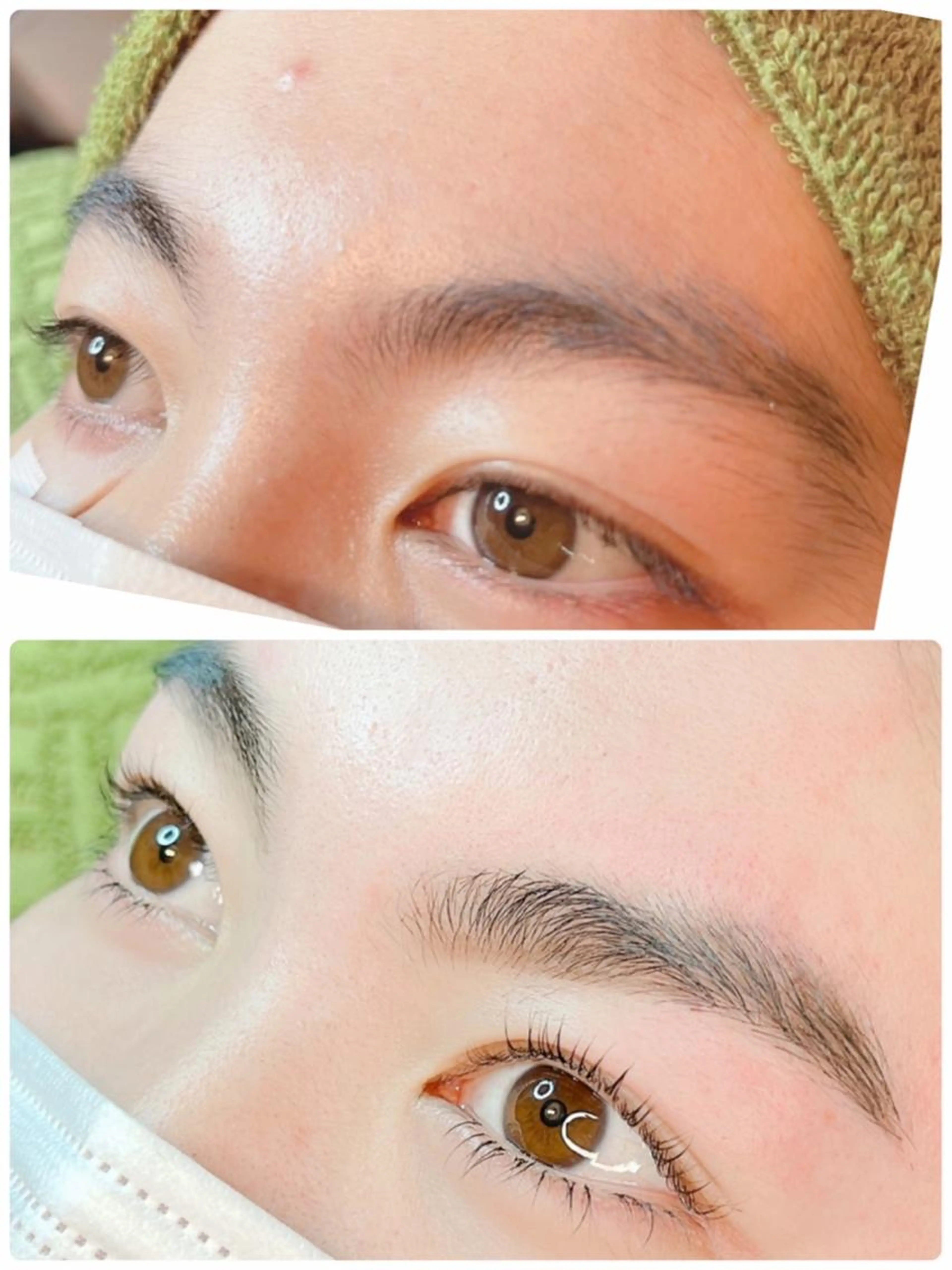 一気に垢抜け❗️ラッシュリフト(まつ毛パーマ上下)➕眉毛Wax➕お顔ご希望箇所wax脱毛のトリプルメニュー✨✨の写真