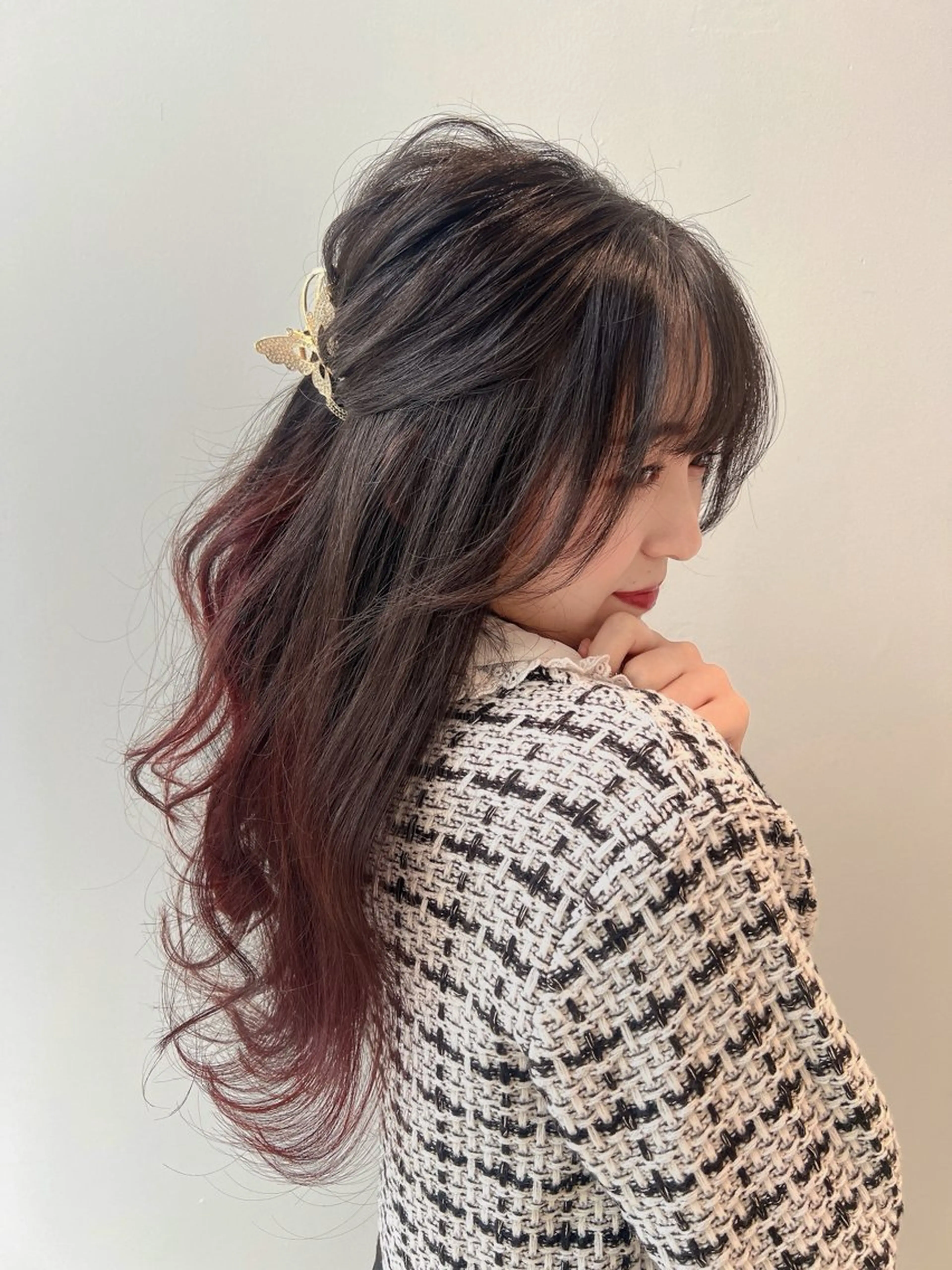 ロング カラー 透明感カラー レイヤーカット 似合わせカット 小顔カット 🌷透明感カラー🌷 内田零菜のヘアスタイル