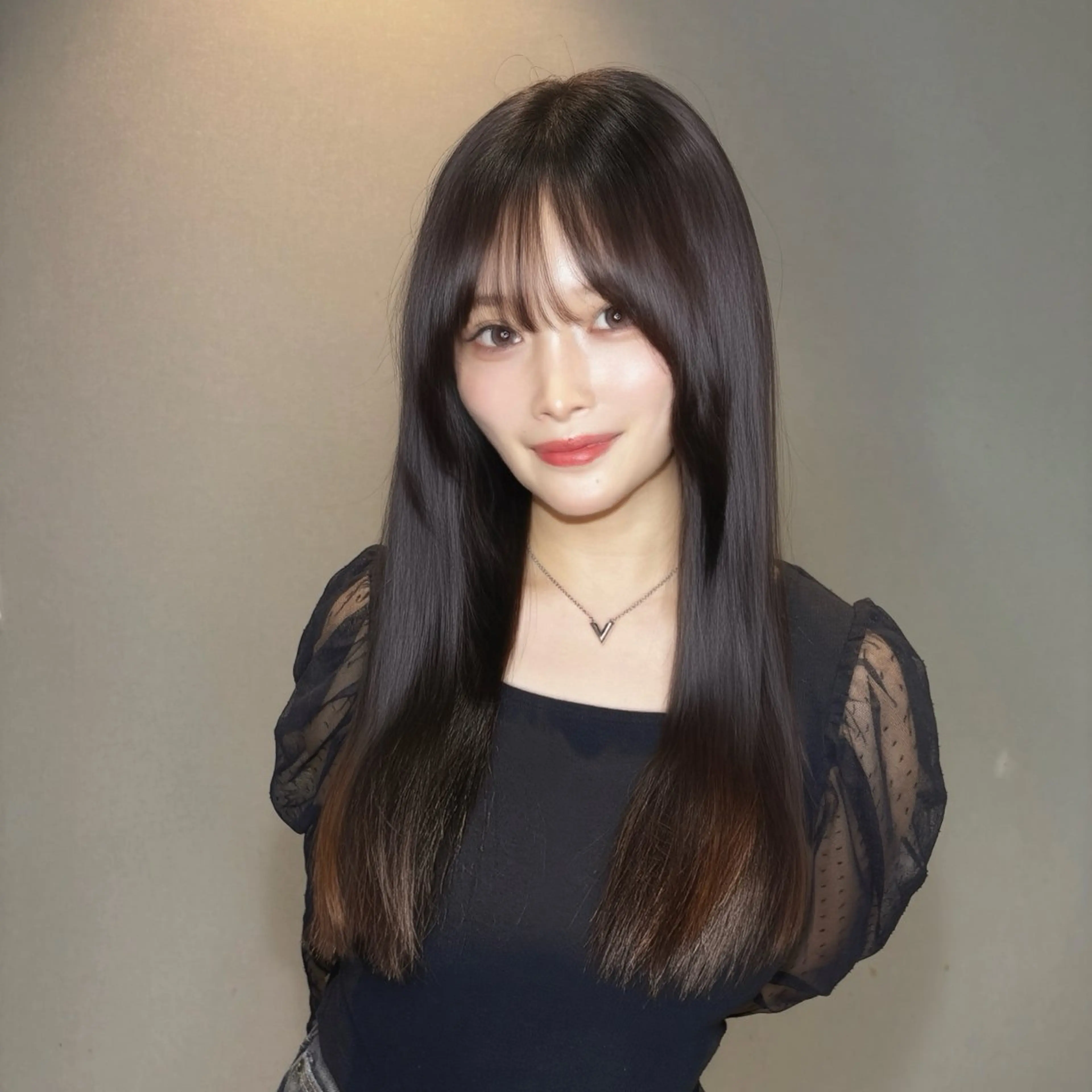 ロング カット ヘアカラー トリートメント 髪質改善/shuki 韓国/代表取締役のヘアスタイル