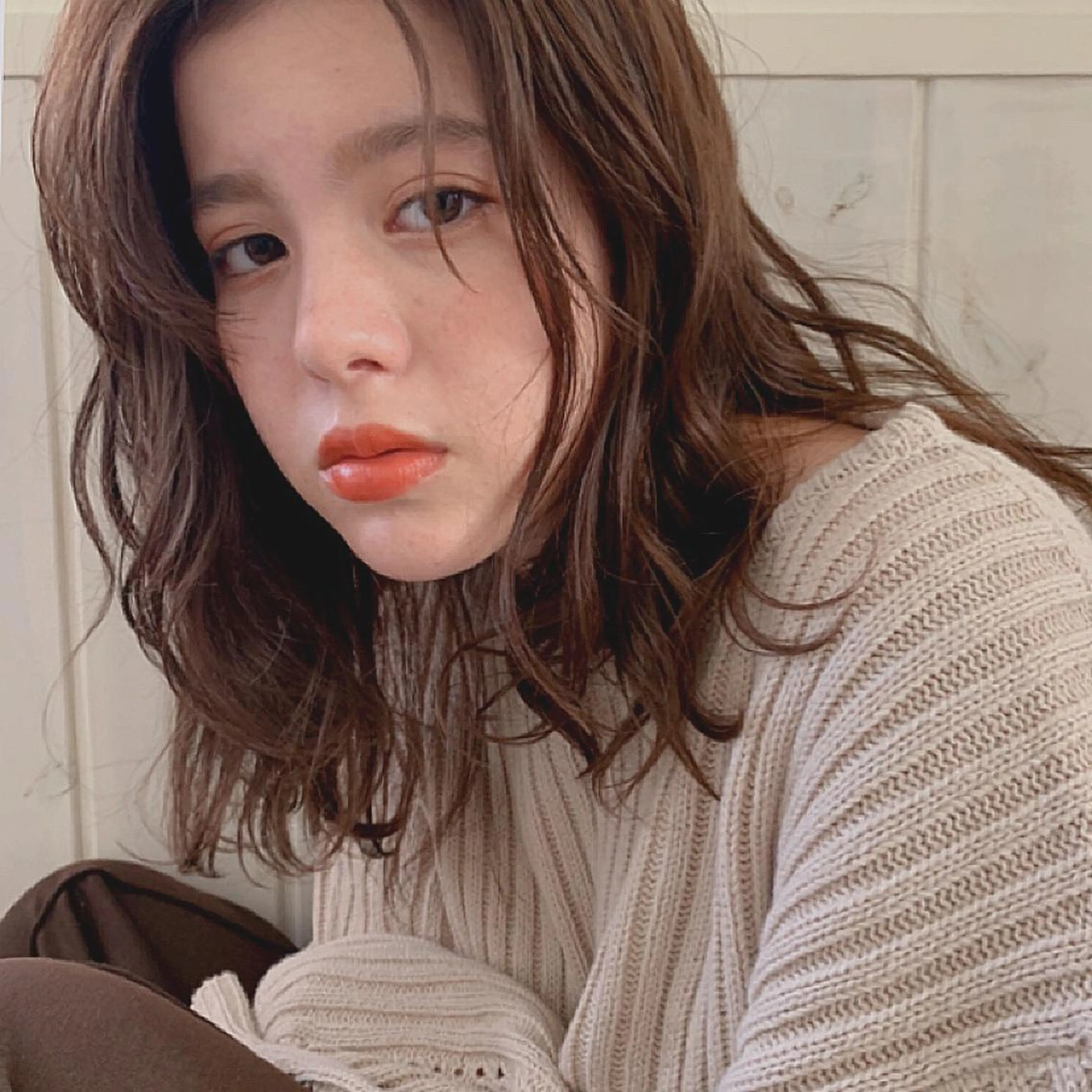 ミディアム カット ぱつっとボブ/ 小野あかねのヘアスタイル