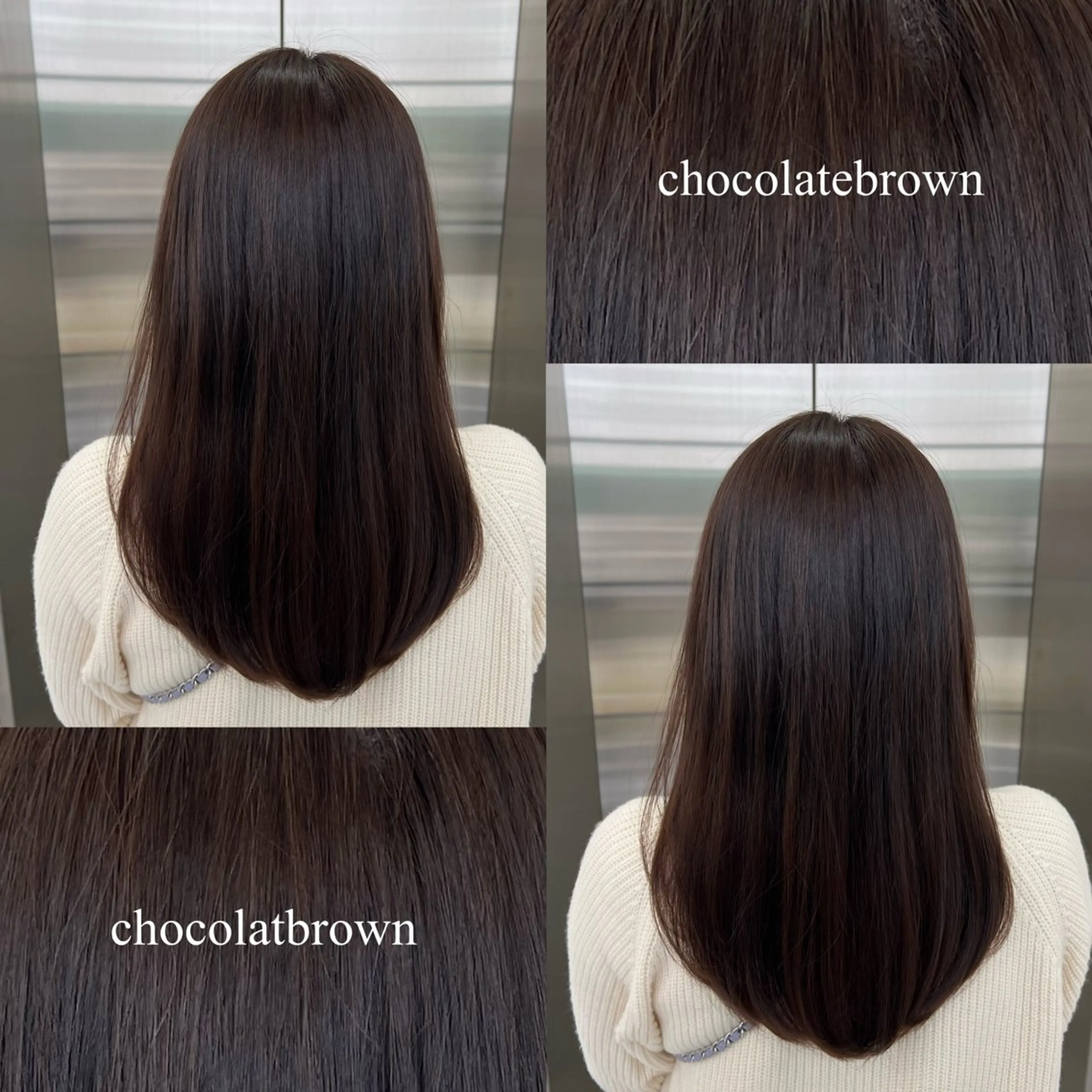 ミディアム カラー ブリーチ ブラウンカラー ショコラブラウン 透明感カラー ブリーチなしカラー カット ヘアカラー 🌷︎あすか🌷 JILLSTUDIOのヘアスタイル