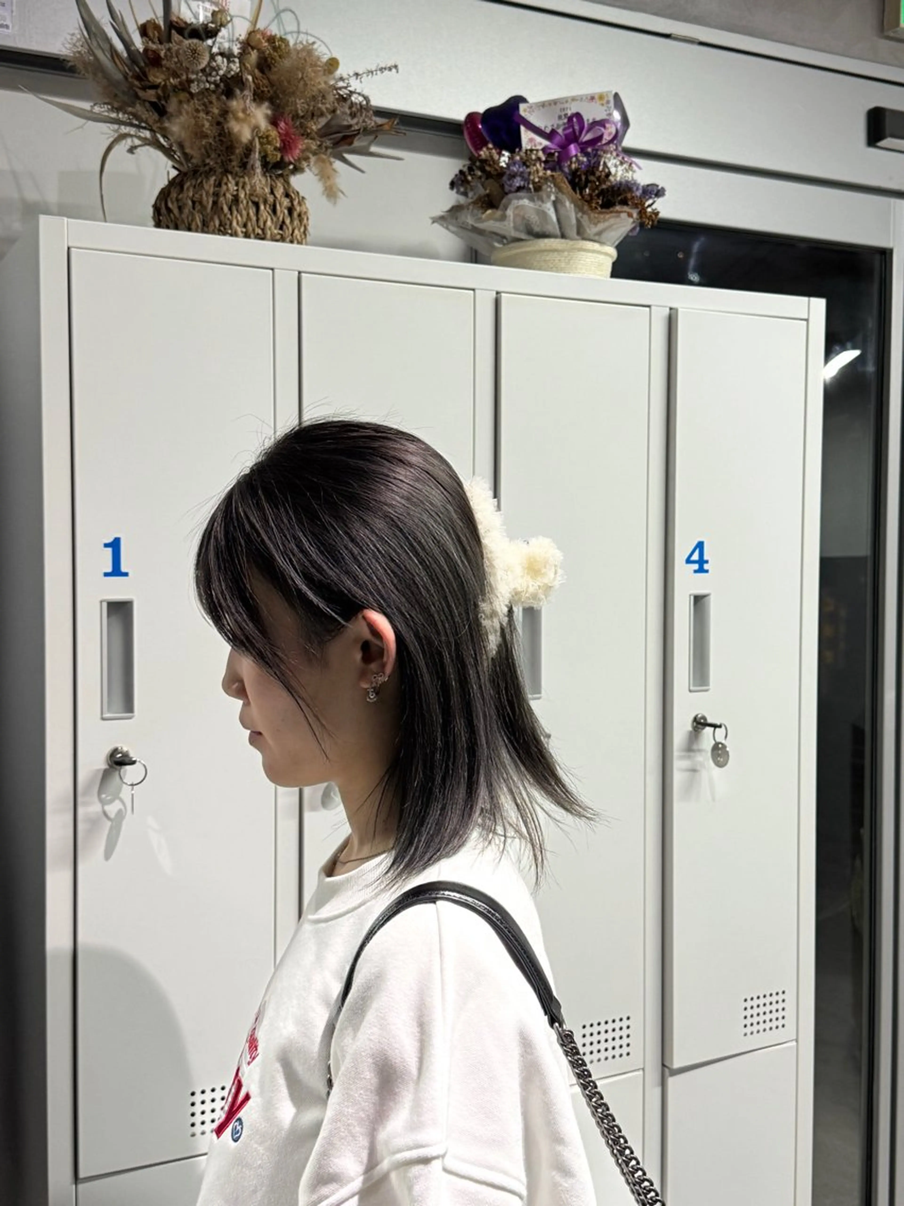 ミディアム ヘアカラー トリートメント 赤み消し／アッシュ系 ／ダウンパーマ／優斗のヘアスタイル