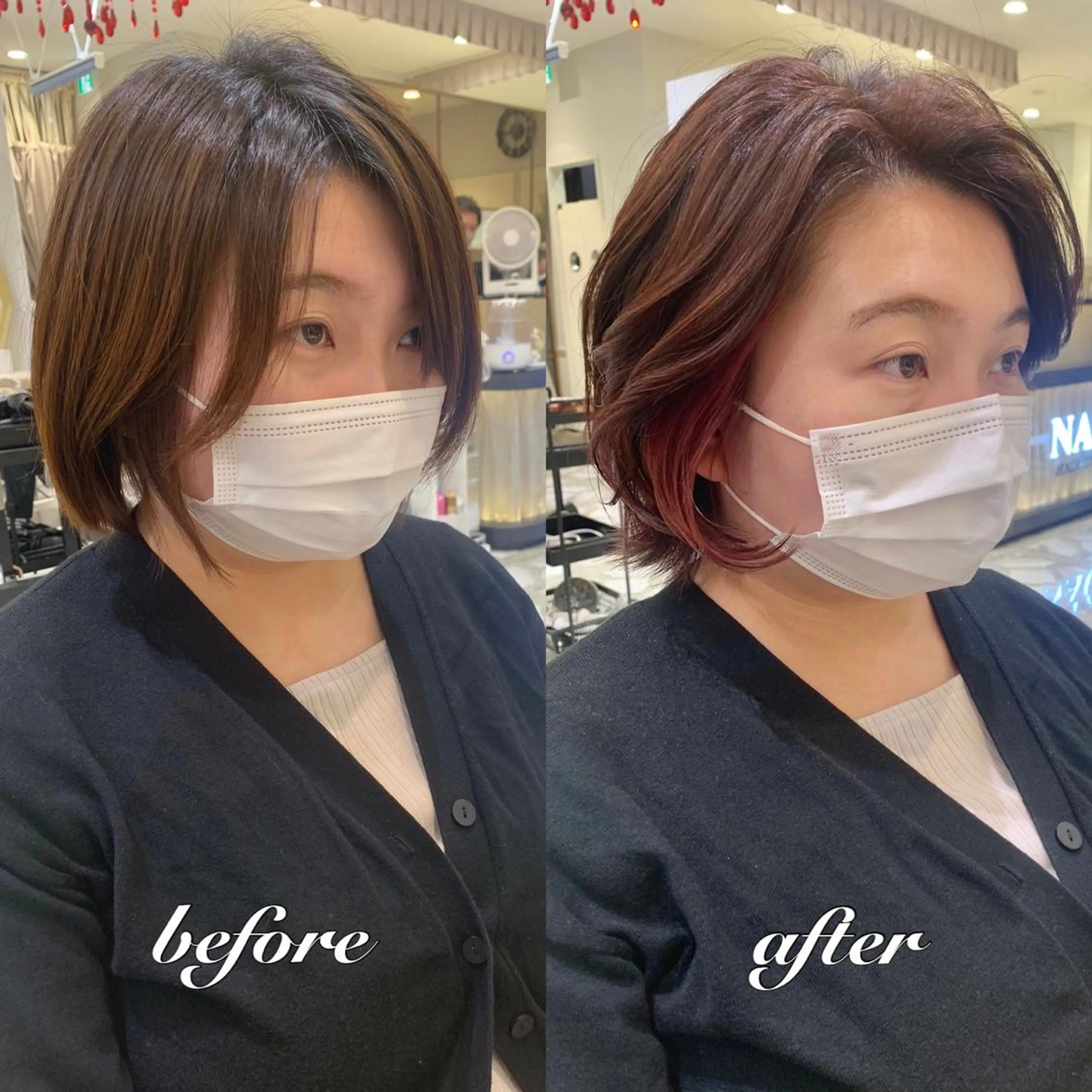 ショート カラー パーマ ヘアアレンジ メンズ キッズ ネイル マツエク・マツパ アイブロウ 《褒められる》 透明感カラー/小嶋のヘアスタイル