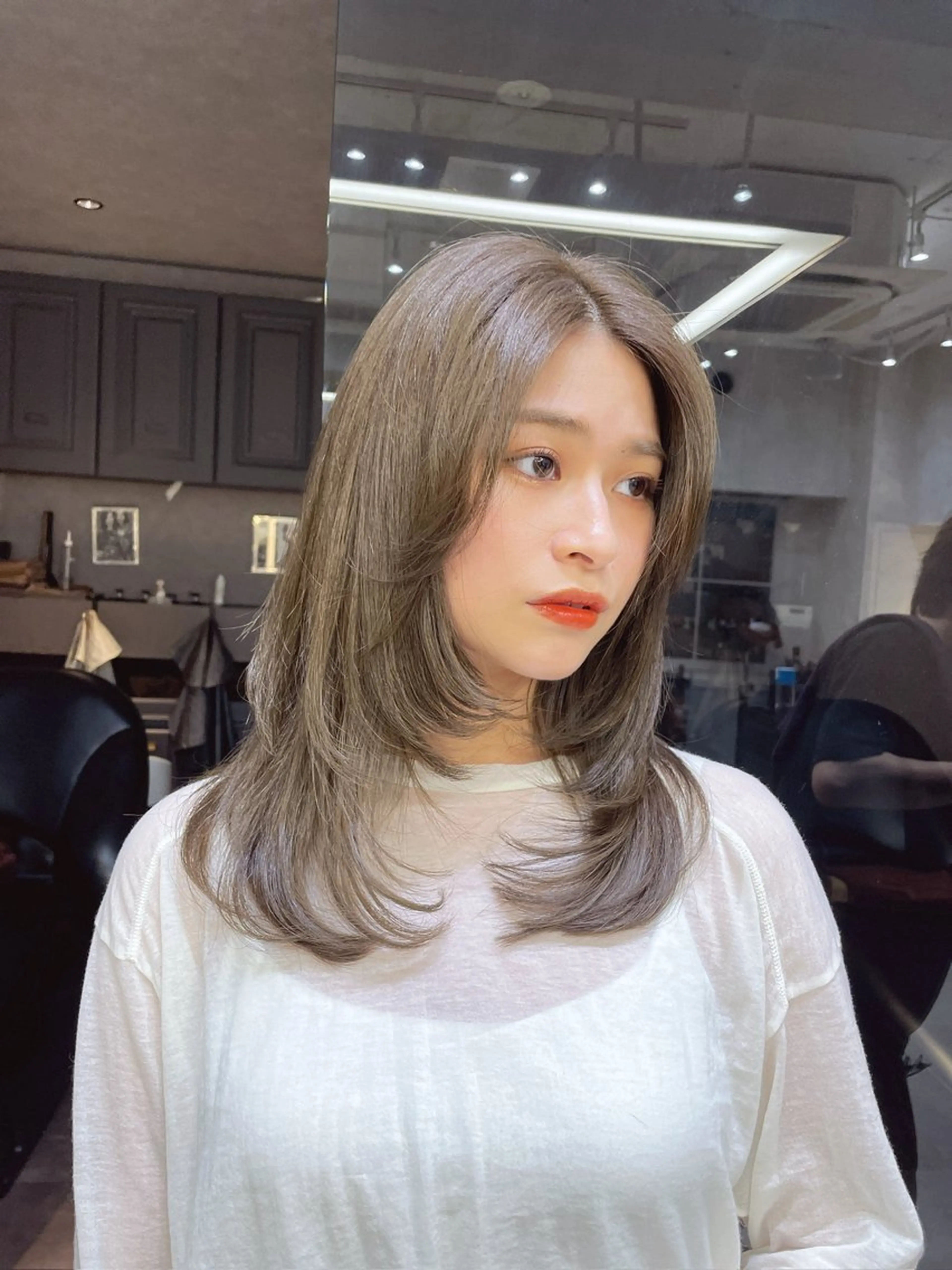 セミロング 池袋/韓国/レイヤー 髪質改善/村上けいとのヘアスタイル